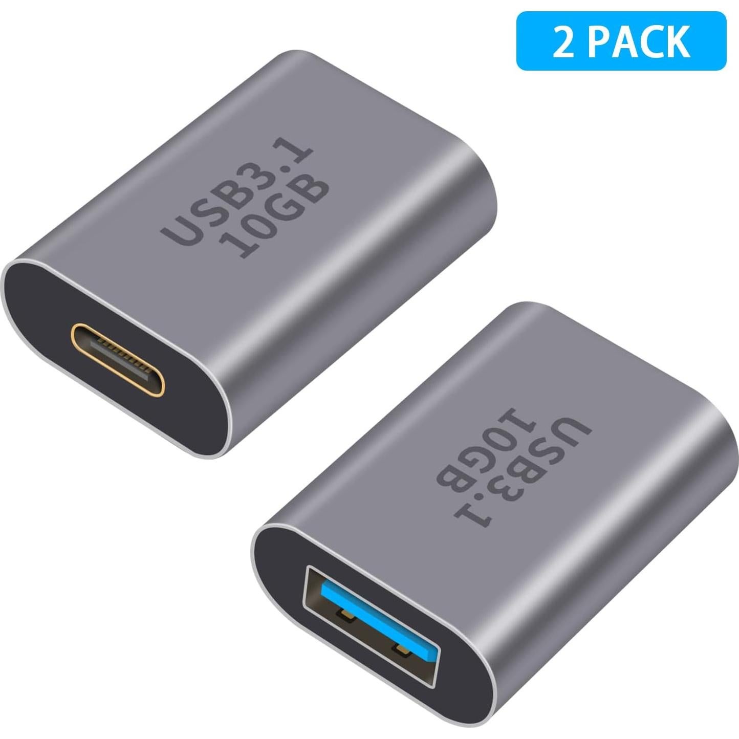 Adaptador Poyiccot USB C a A 3.1 Gen2 10Gbps 1-Pack