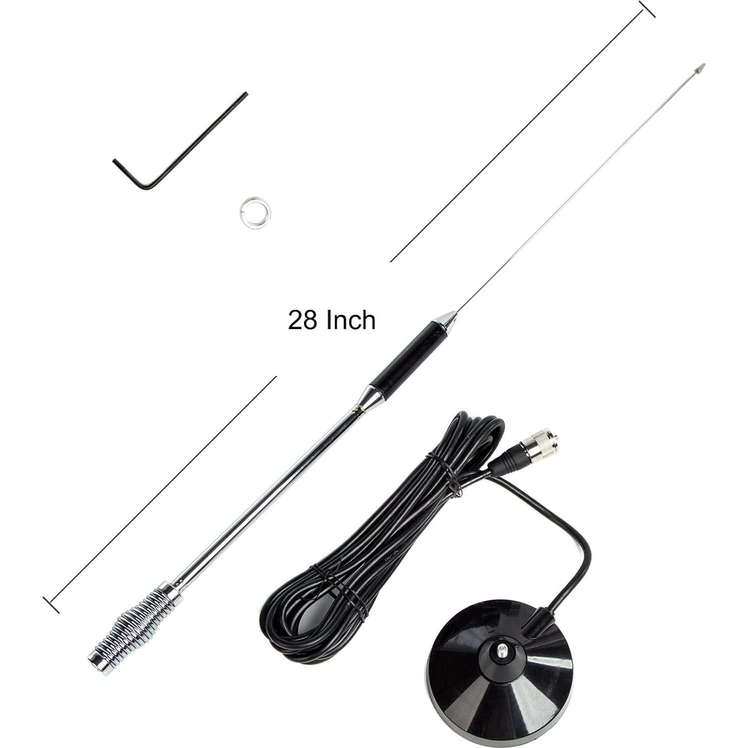 Antena CB LUITON 71 cm con Soporte Magnético 27 MHz