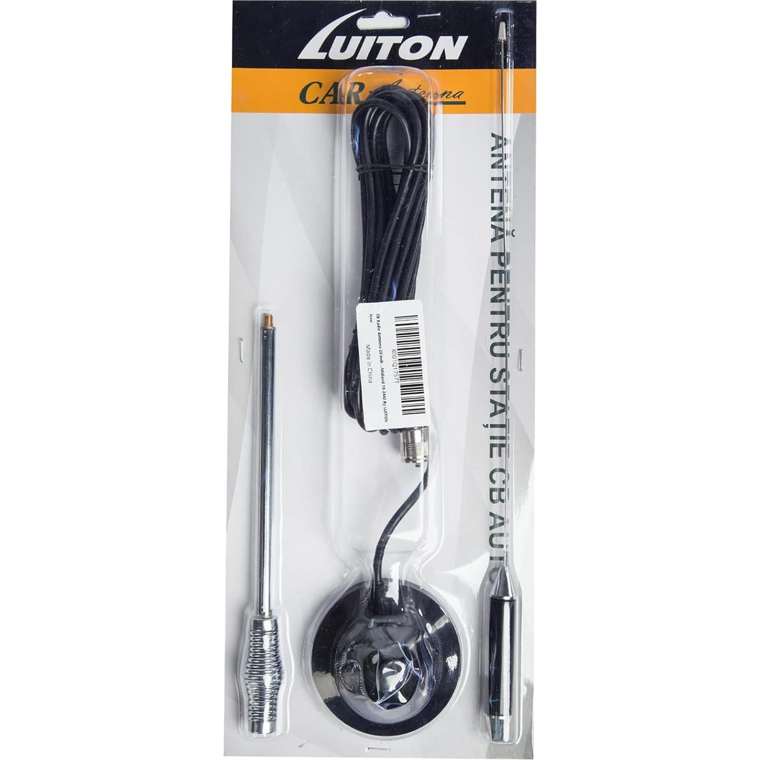 Antena CB LUITON 71 cm con Soporte Magnético 27 MHz
