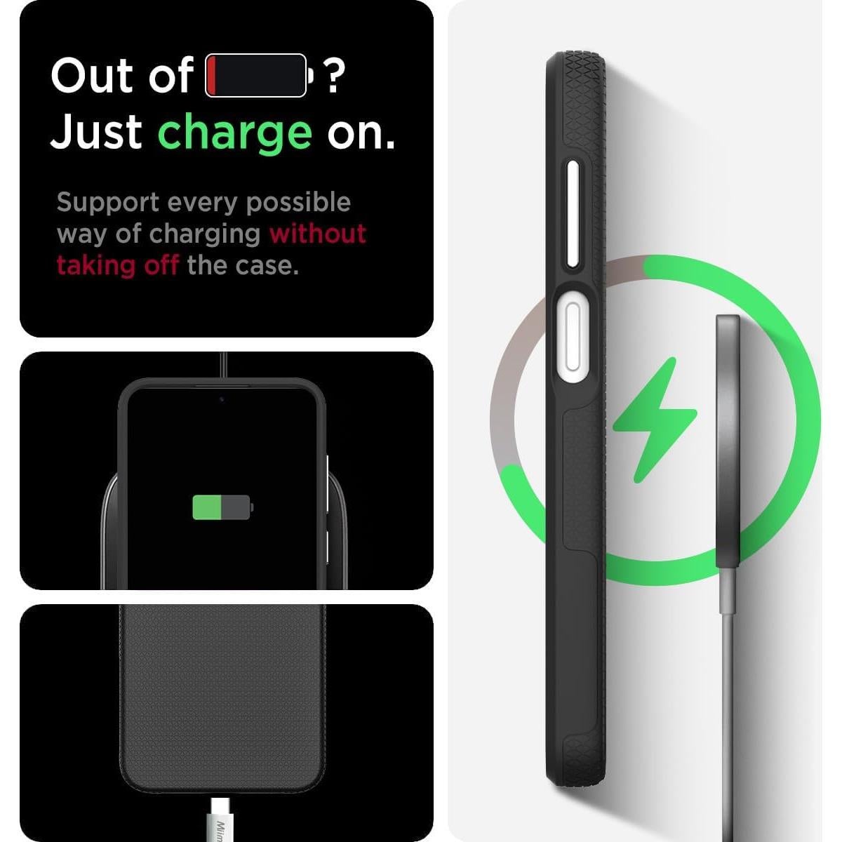 Funda Rugged Miimall para Samsung Galaxy A15 5G Negra