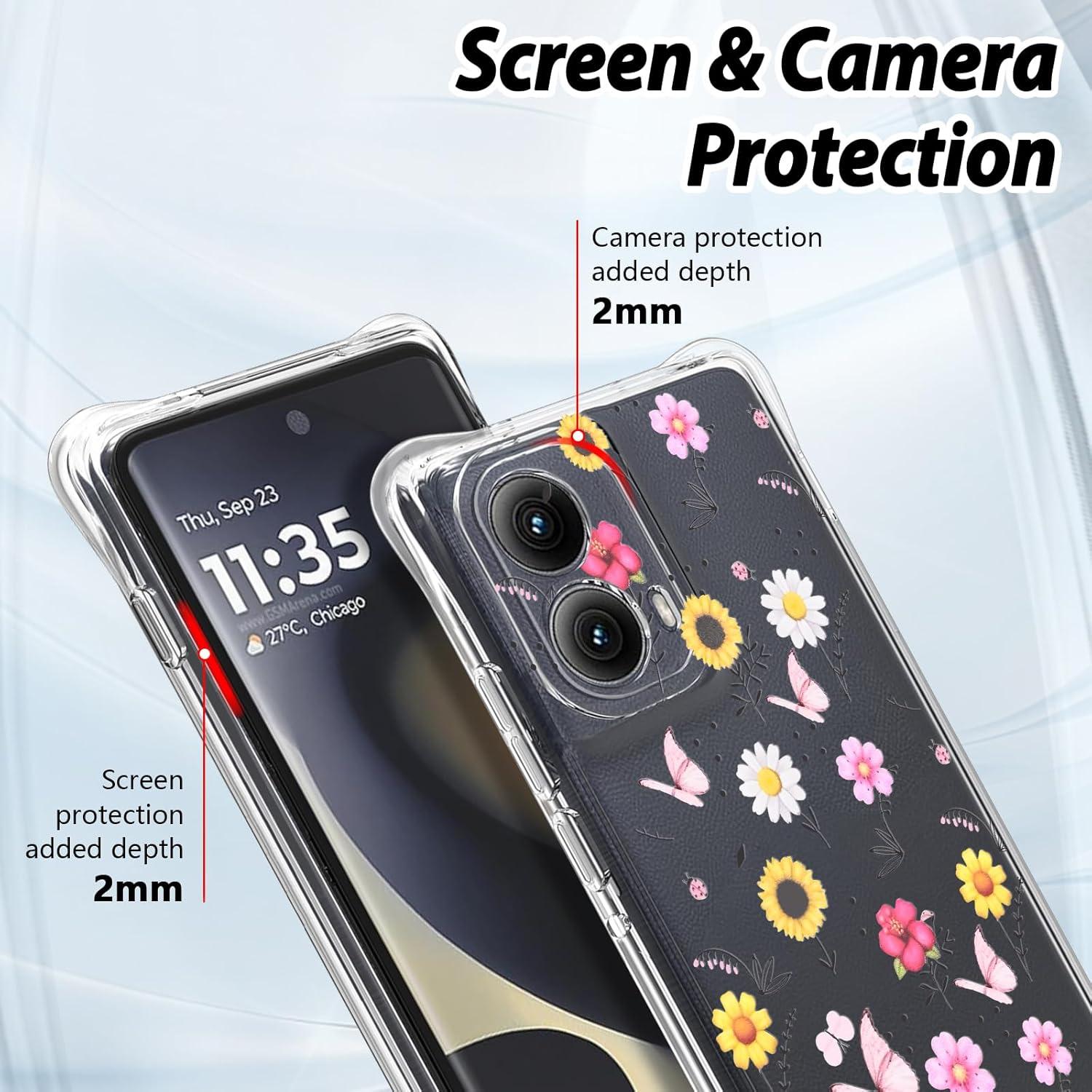 Funda TPU Transparente CameCosy para Motorola Edge 5G 2024
