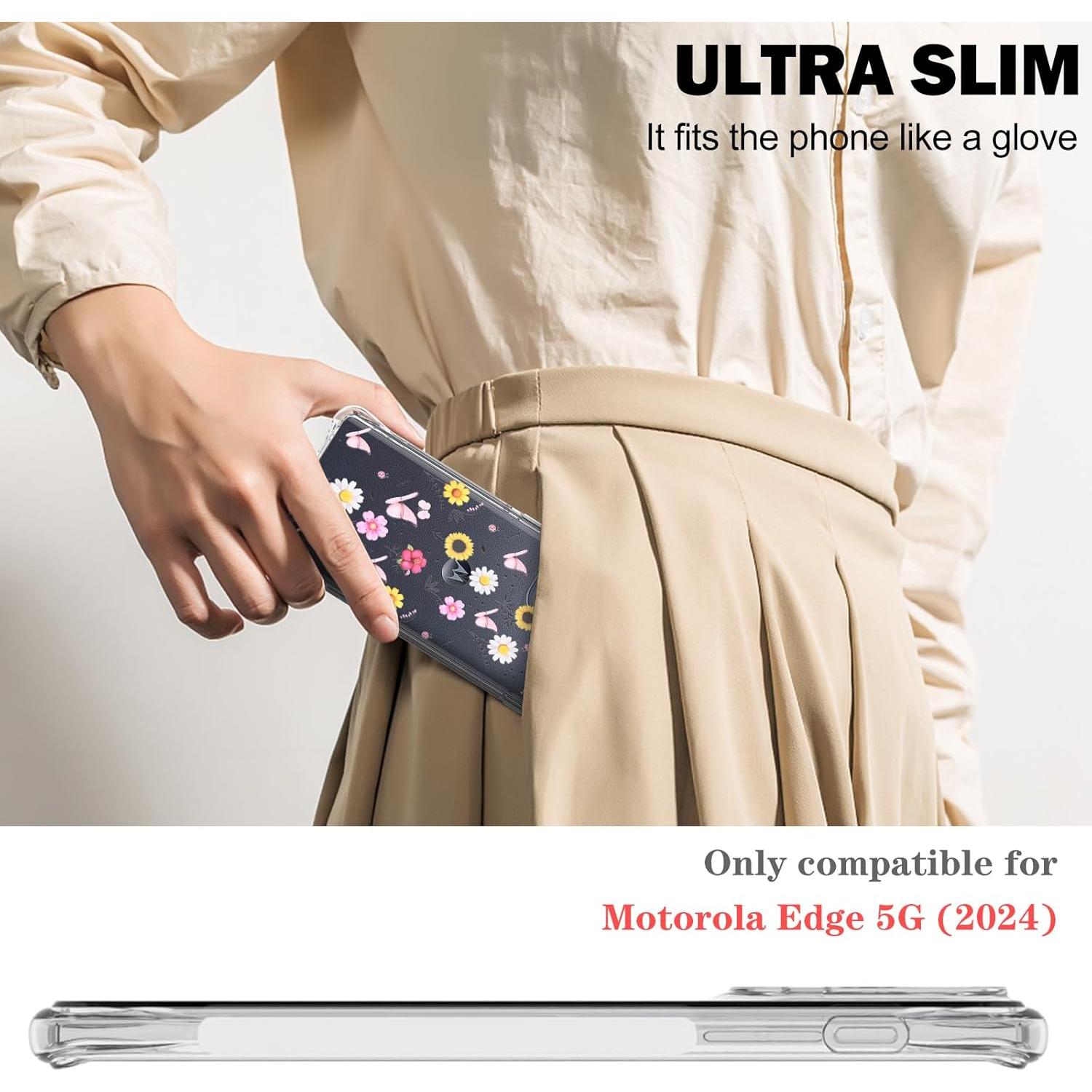 Funda TPU Transparente CameCosy para Motorola Edge 5G 2024