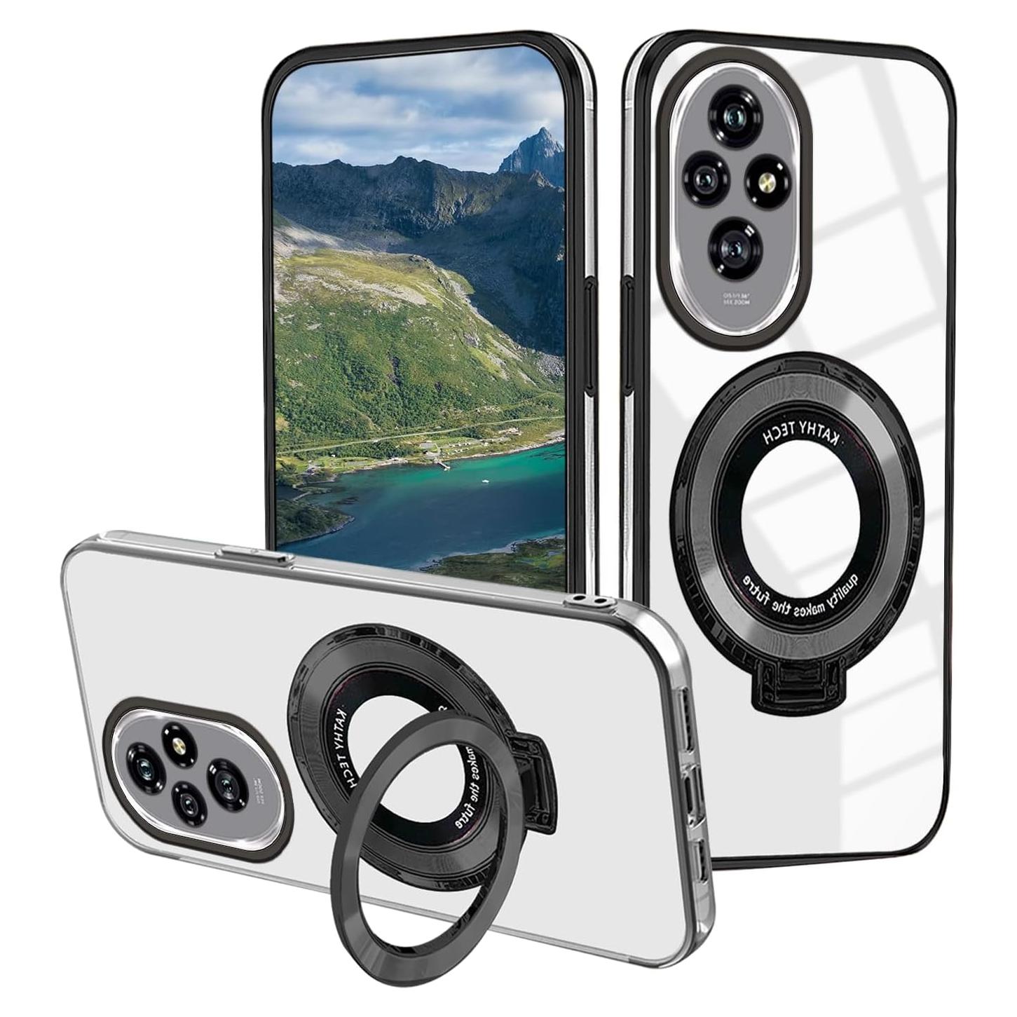 Funda Honor 200 Pro con Soporte de Anillo - Negro