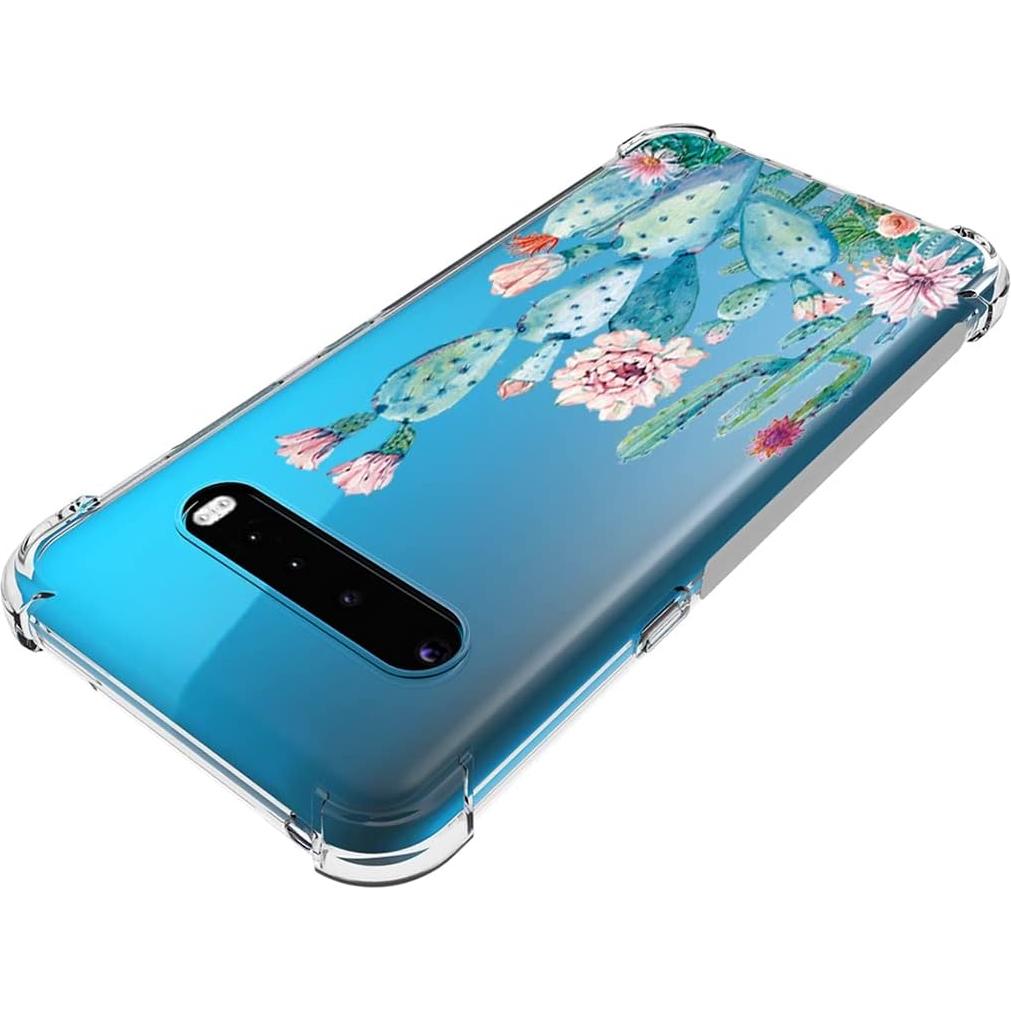 Funda Protectora TPU Transparente Floral para LG V60 ThinQ 5G