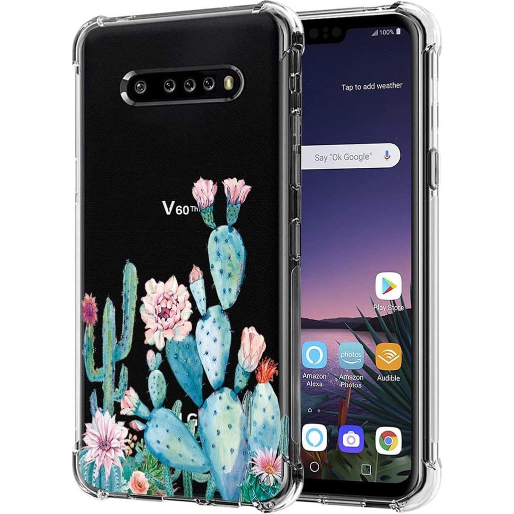 Funda Protectora TPU Transparente Floral para LG V60 ThinQ 5G