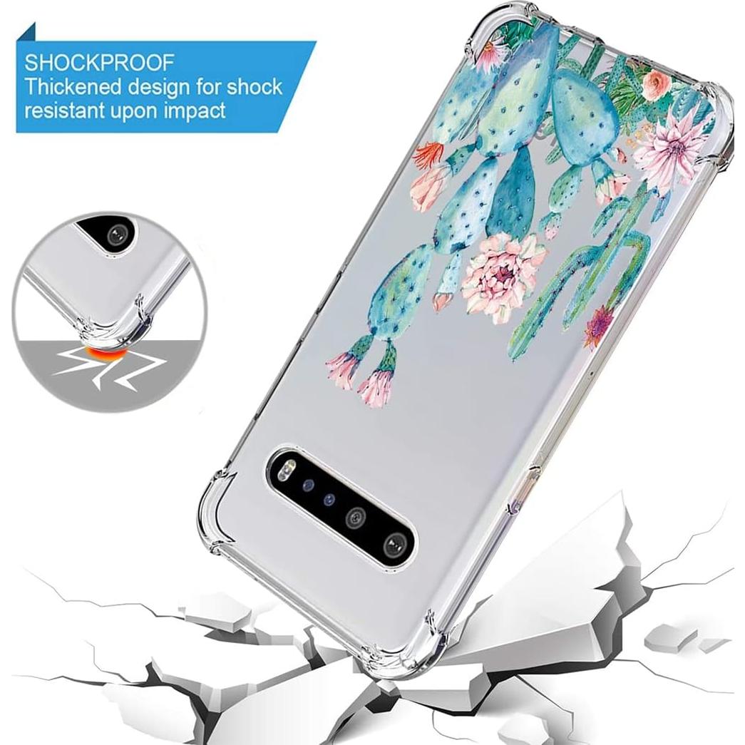 Funda Protectora TPU Transparente Floral para LG V60 ThinQ 5G