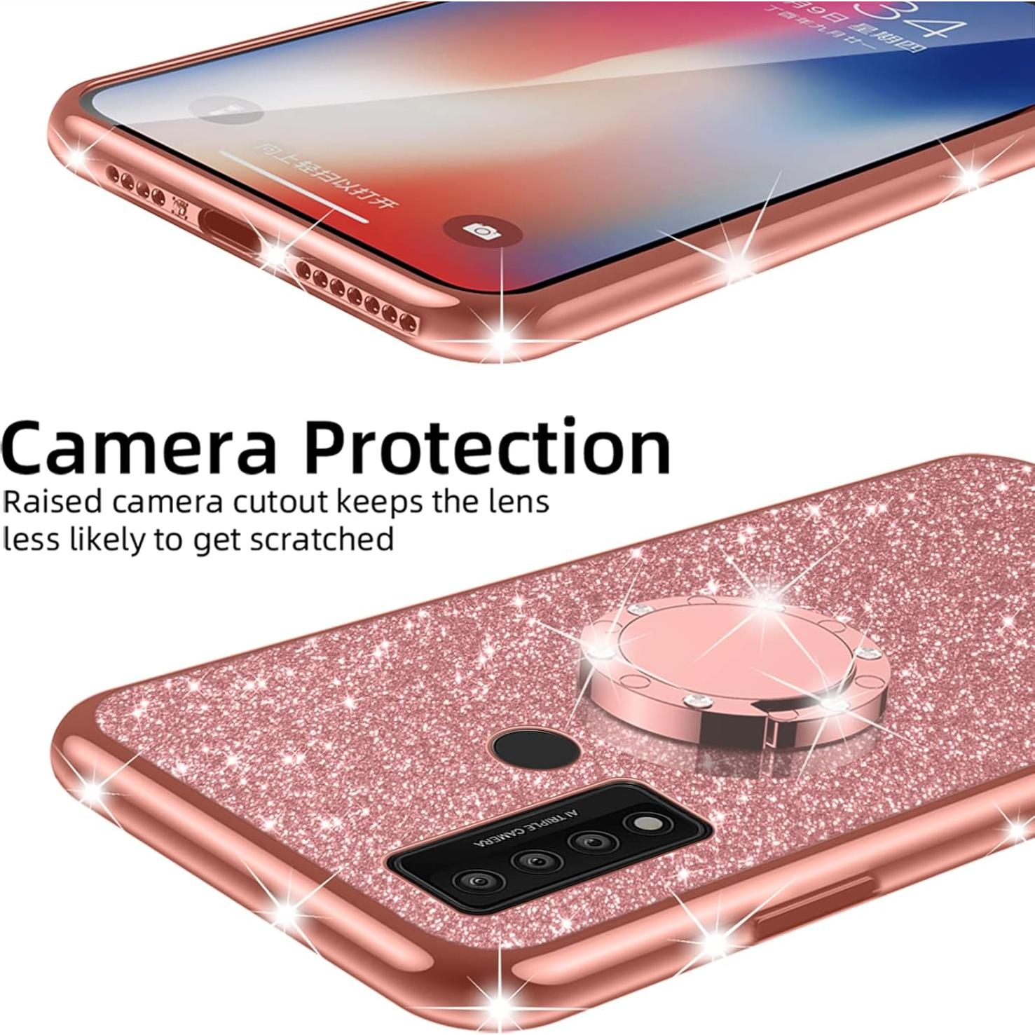 Funda para TCL 20 XE 6.5" Nancheng Oro Rosa con Soporte