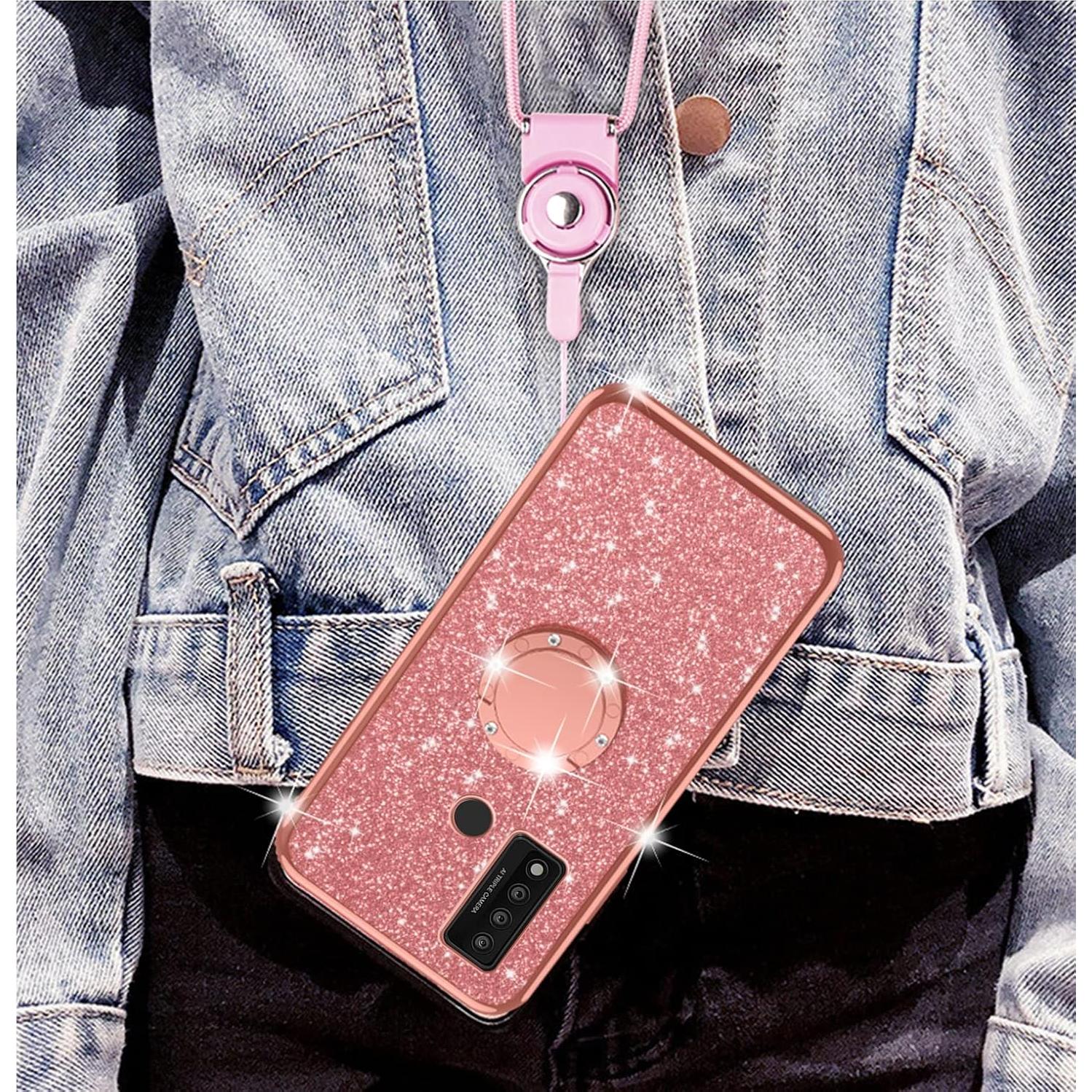 Funda para TCL 20 XE 6.5" Nancheng Oro Rosa con Soporte