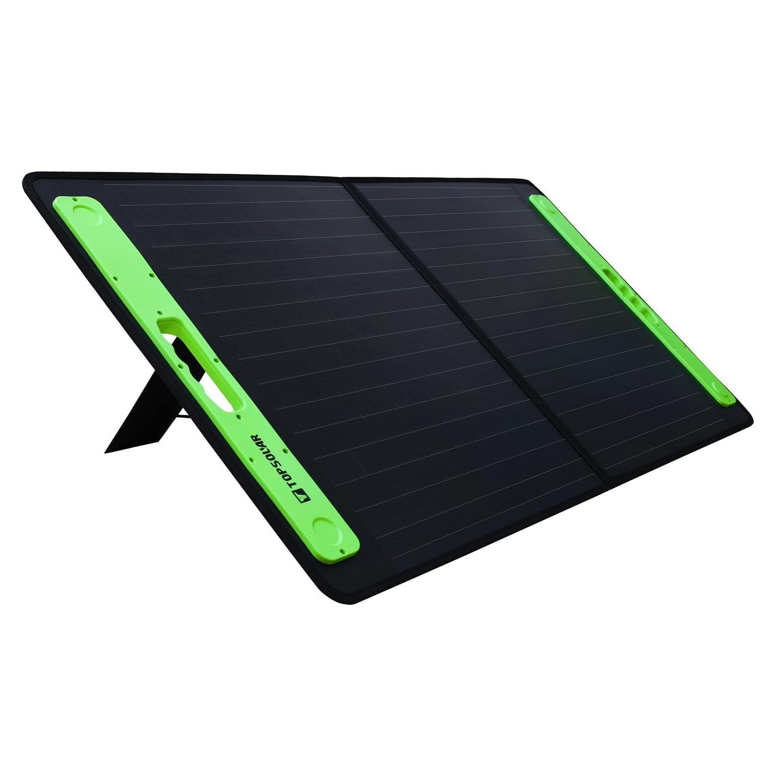 Panel Solar Plegable 100W Topsolar Carga Rápida USB DC 19V