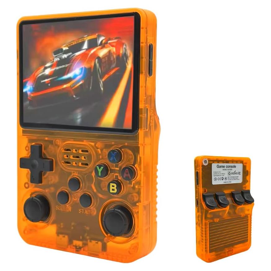 Consola de Juegos Retro Anbernic R36S 3.5" IPS 64GB Naranja