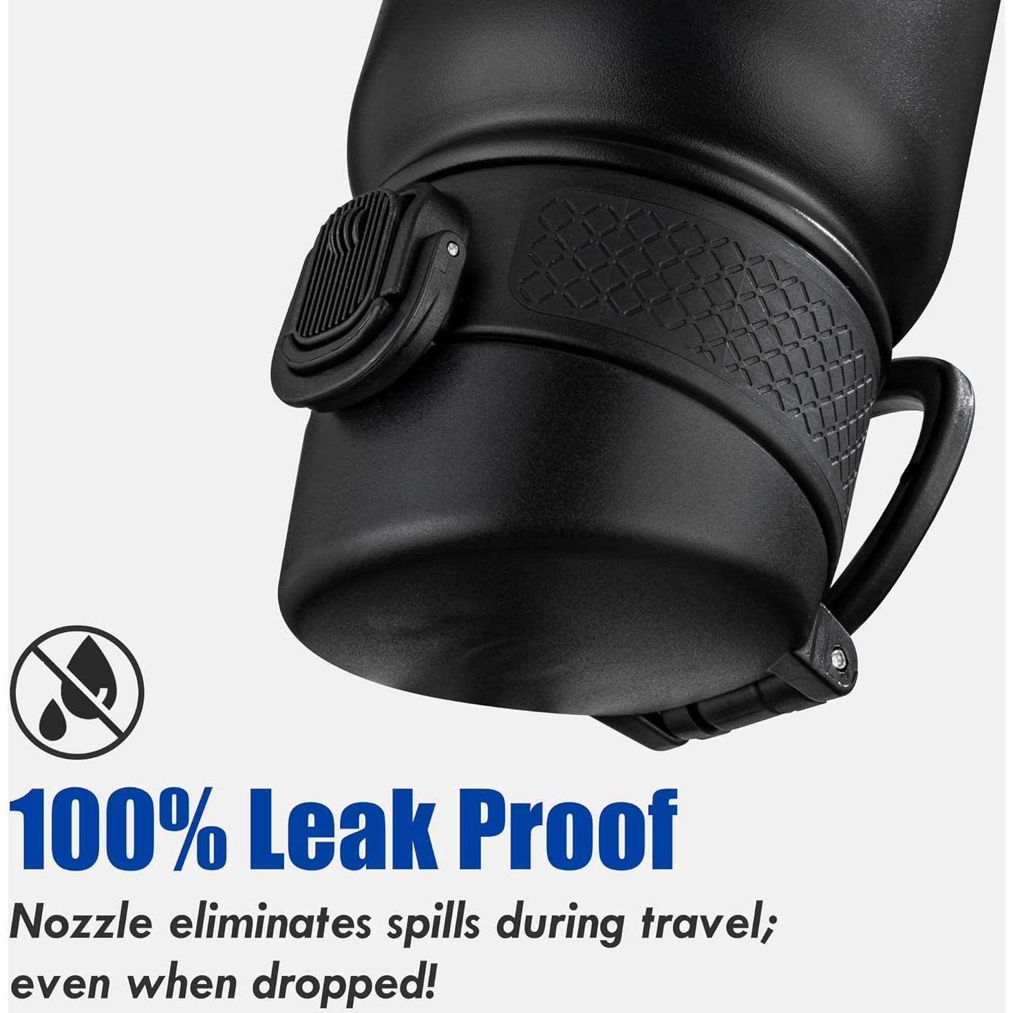 Botella de Agua Aislada OLDLEY 355 ml Niños Negra