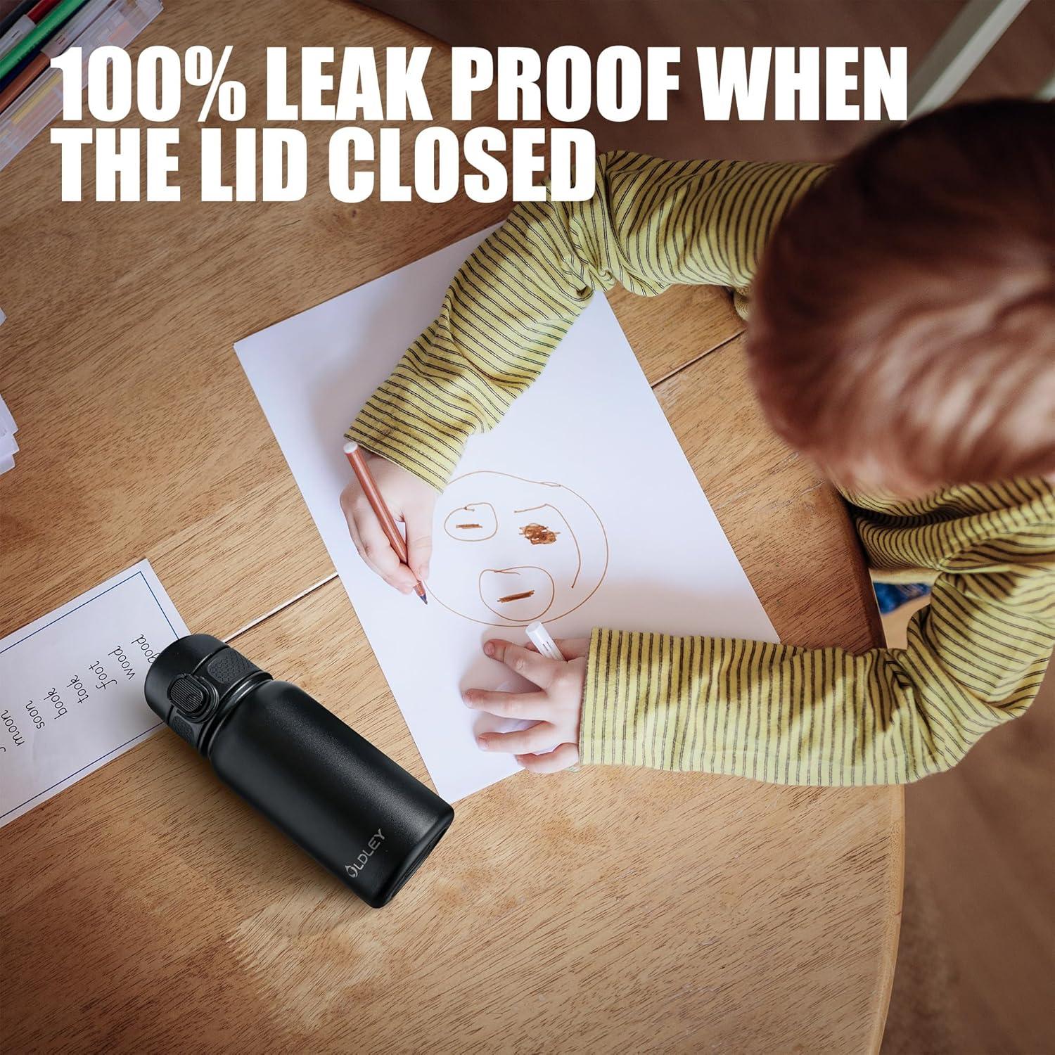 Botella de Agua Aislada OLDLEY 355 ml Niños Negra