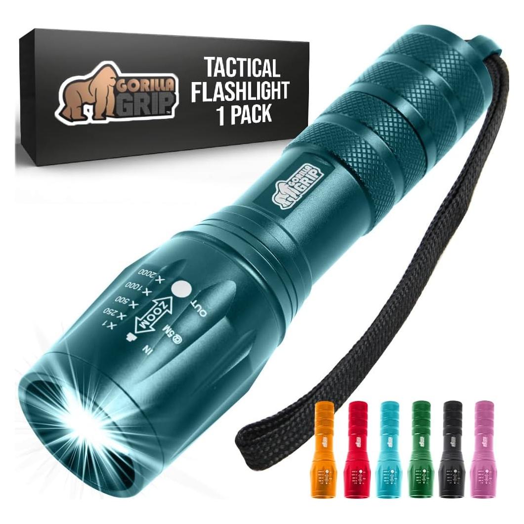 Linterna Táctica LED GORILLA GRIP 345 Lúmenes Resistente Agua