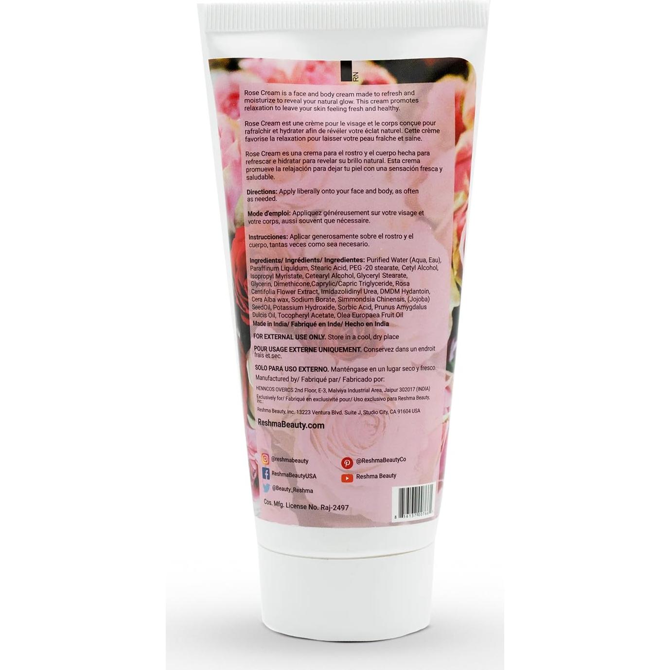 Crema Hidratante Reshma Beauty 150 ml con Aceite de Rosa