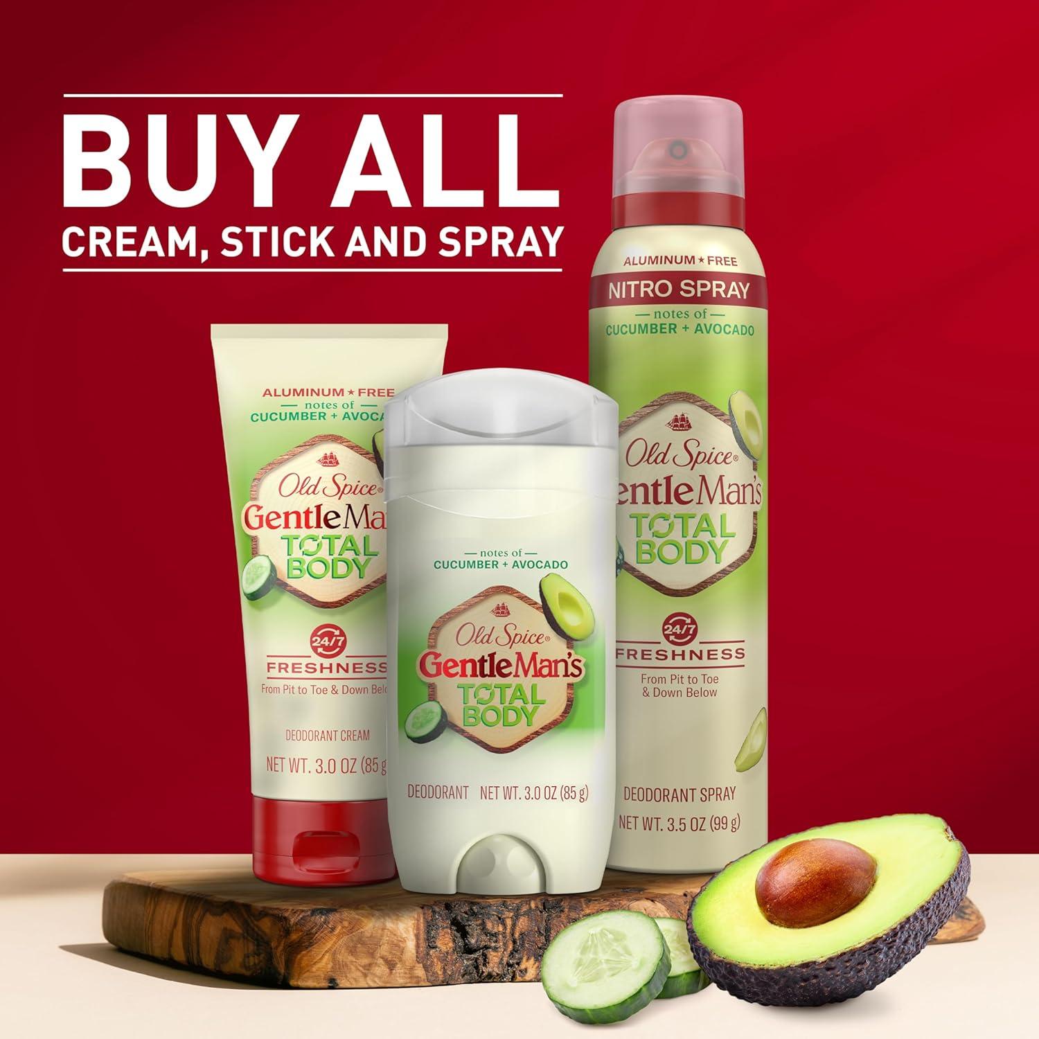 Crema Desodorante Corporal Old Spice 85 g, Aroma Pepino y Aguacate