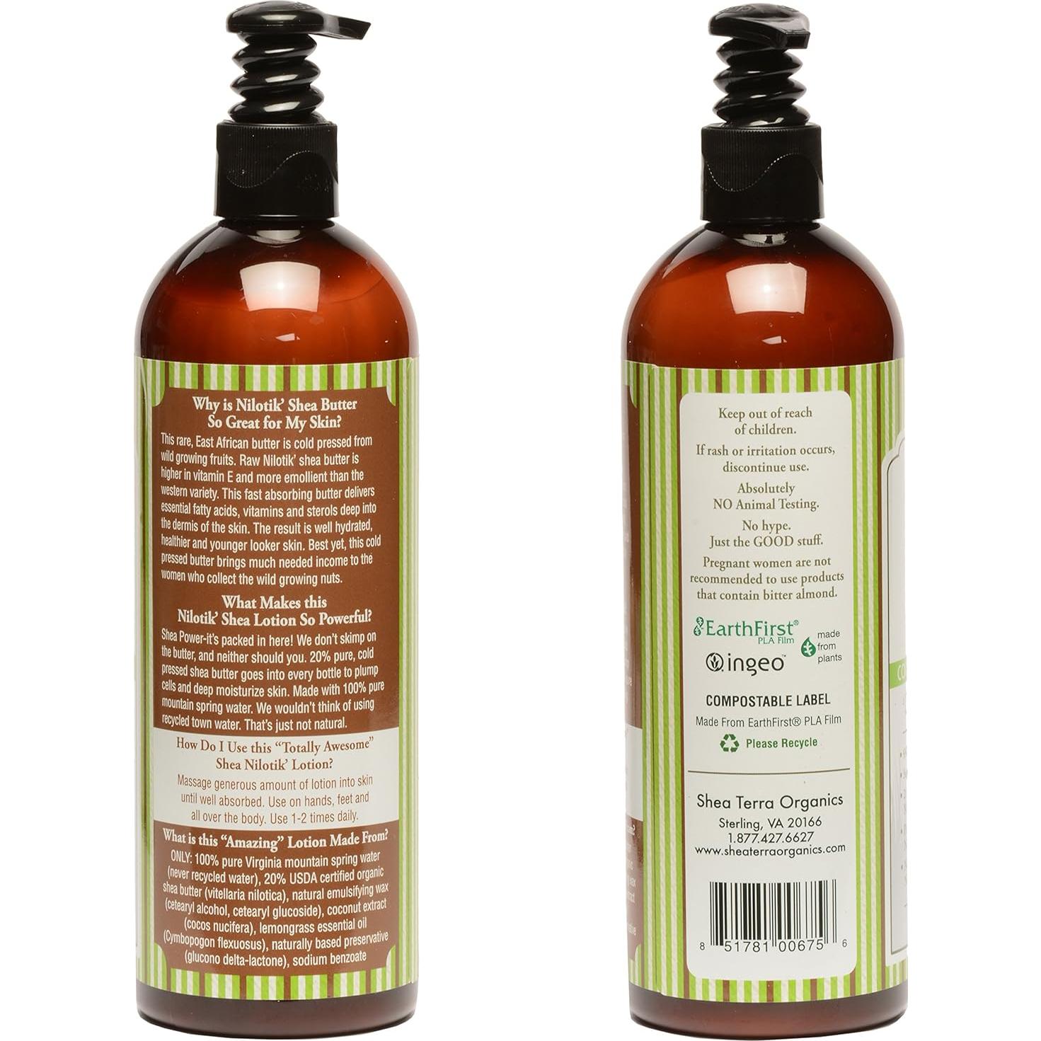 Loción Ultra Rica de Manteca de Karité Nilotik' Shea Terra 453.6g