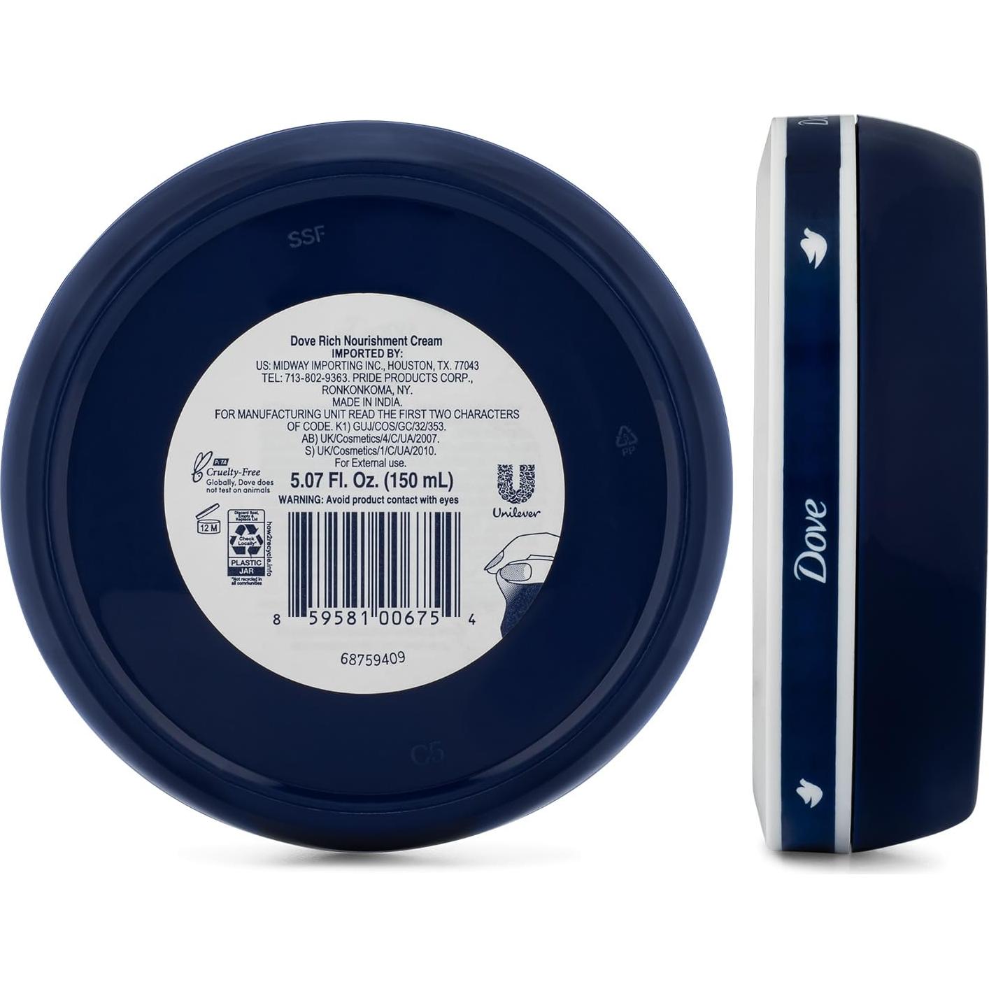 Crema Hidratante Dove Body Love 150 ml x6 para Piel Seca