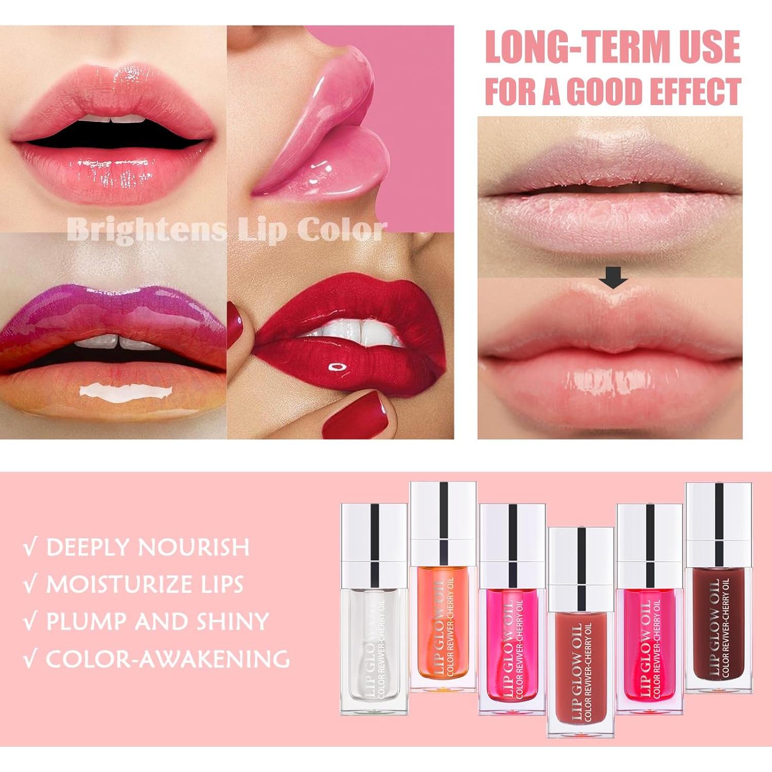 Set de 2 Aceites Brillantes para Labios BEFIVECOK - Frambuesa y Cereza