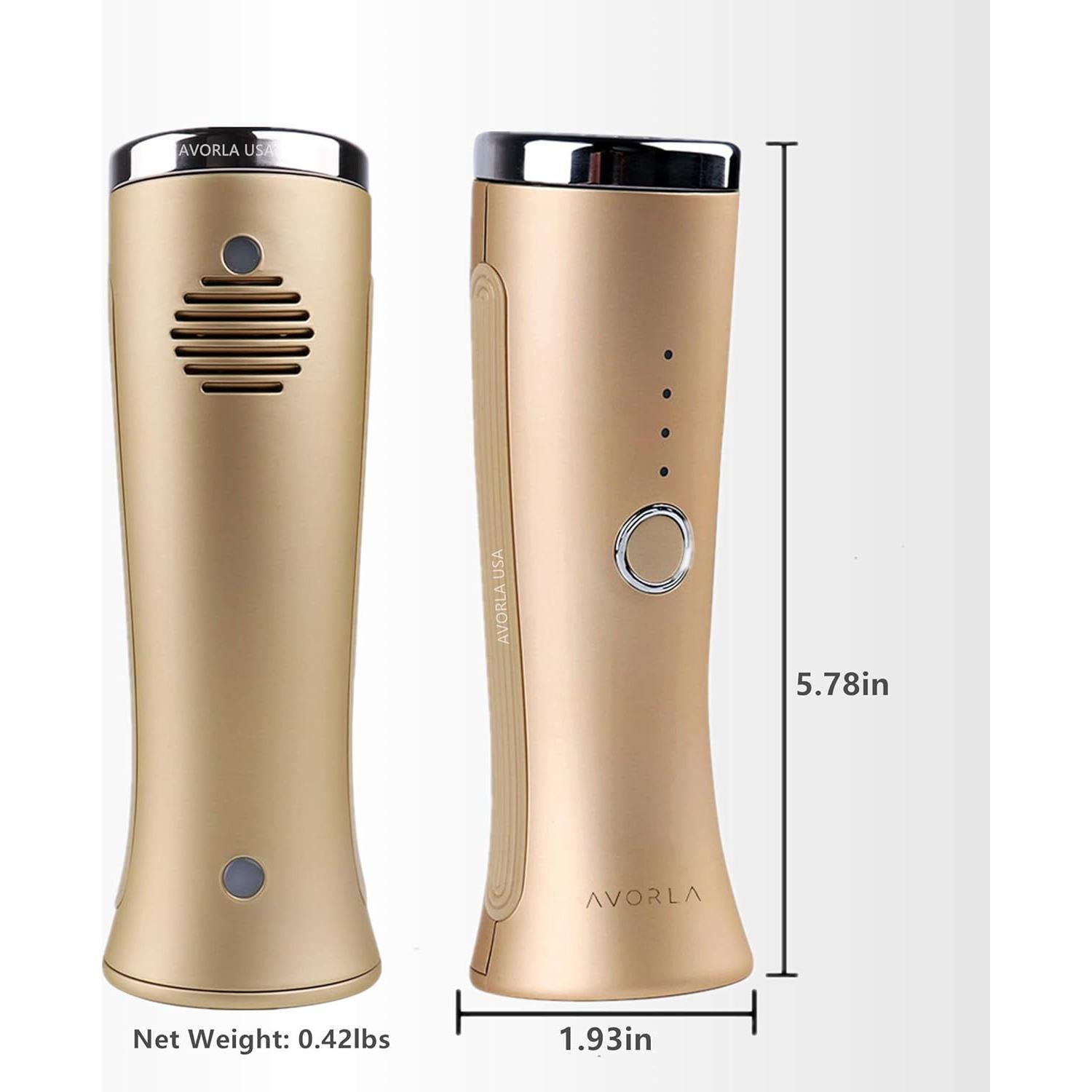 Masajeador Facial Avorla de Luz Roja Infrarroja Oro