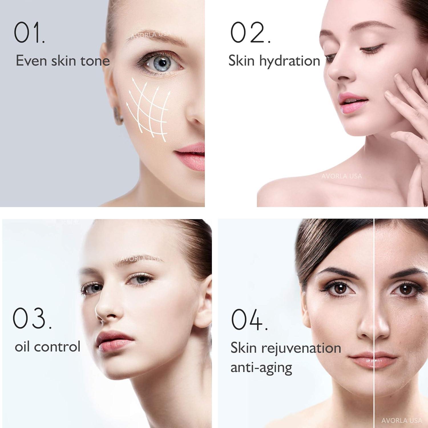 Masajeador Facial Avorla de Luz Roja Infrarroja Oro