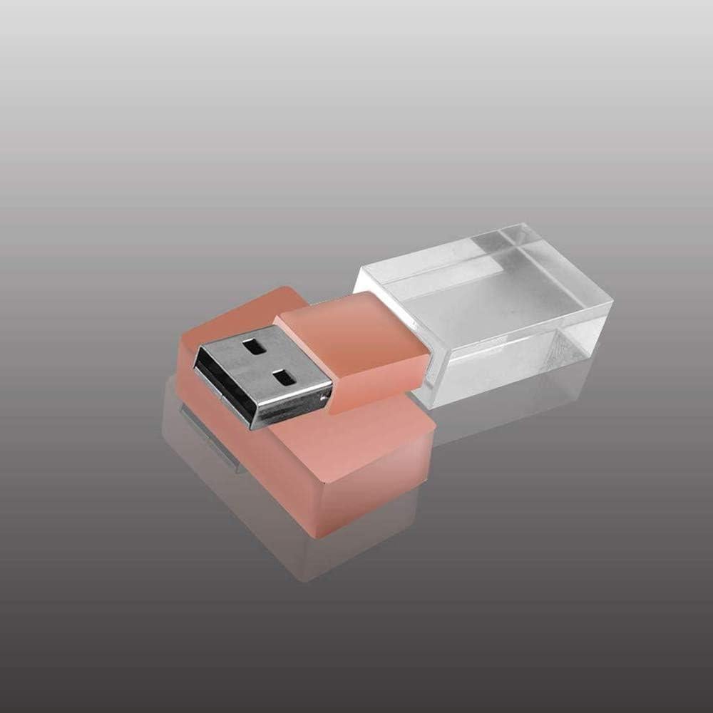Pendrive USB 2.0 16GB SXBan Dorado Rosa con Luz LED