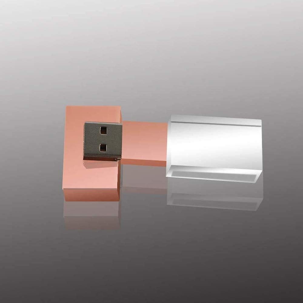 Pendrive USB 2.0 16GB SXBan Dorado Rosa con Luz LED