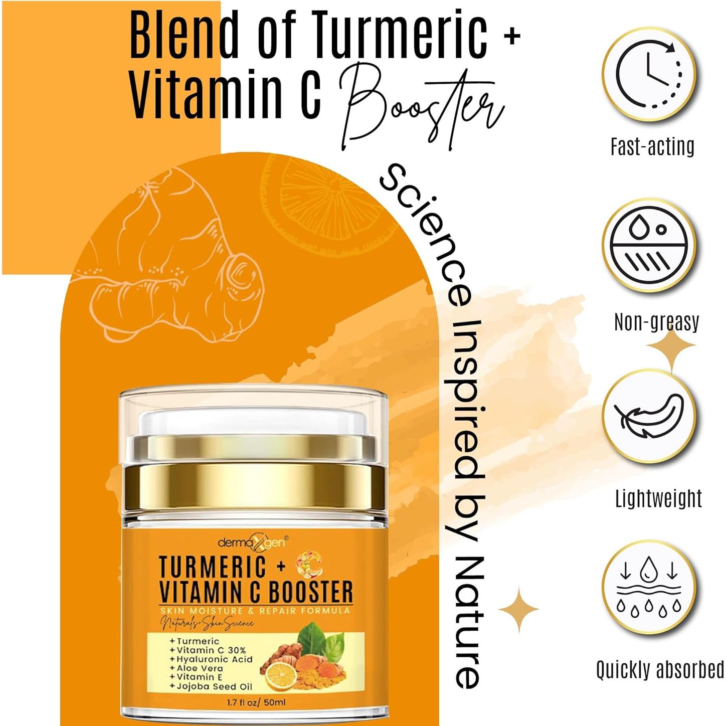 Crema Facial de Cúrcuma Naturals+SkinScience 50ml - Vitamina C 30%