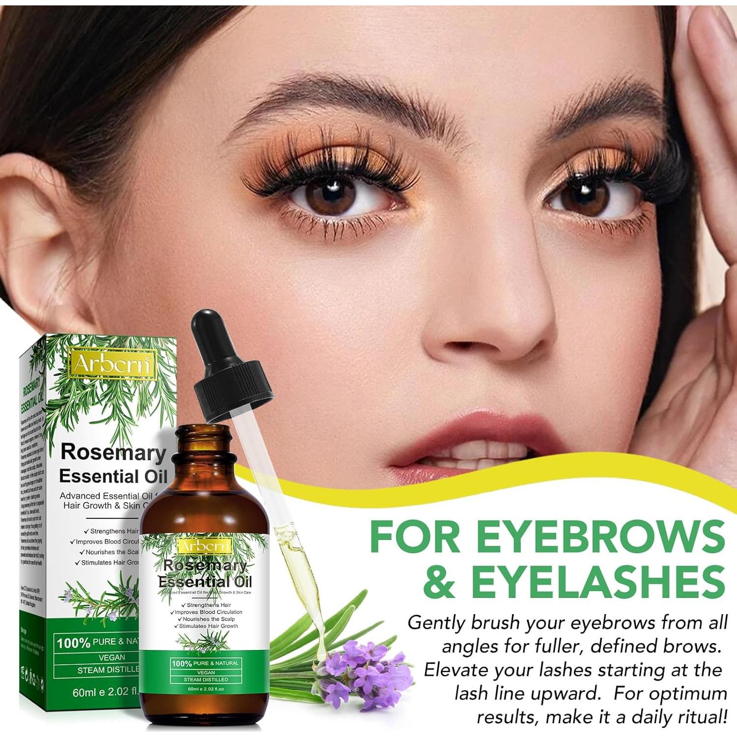 Aceite de Romero Orgánico 100% Puro - 30 ml x 2 para Cabello