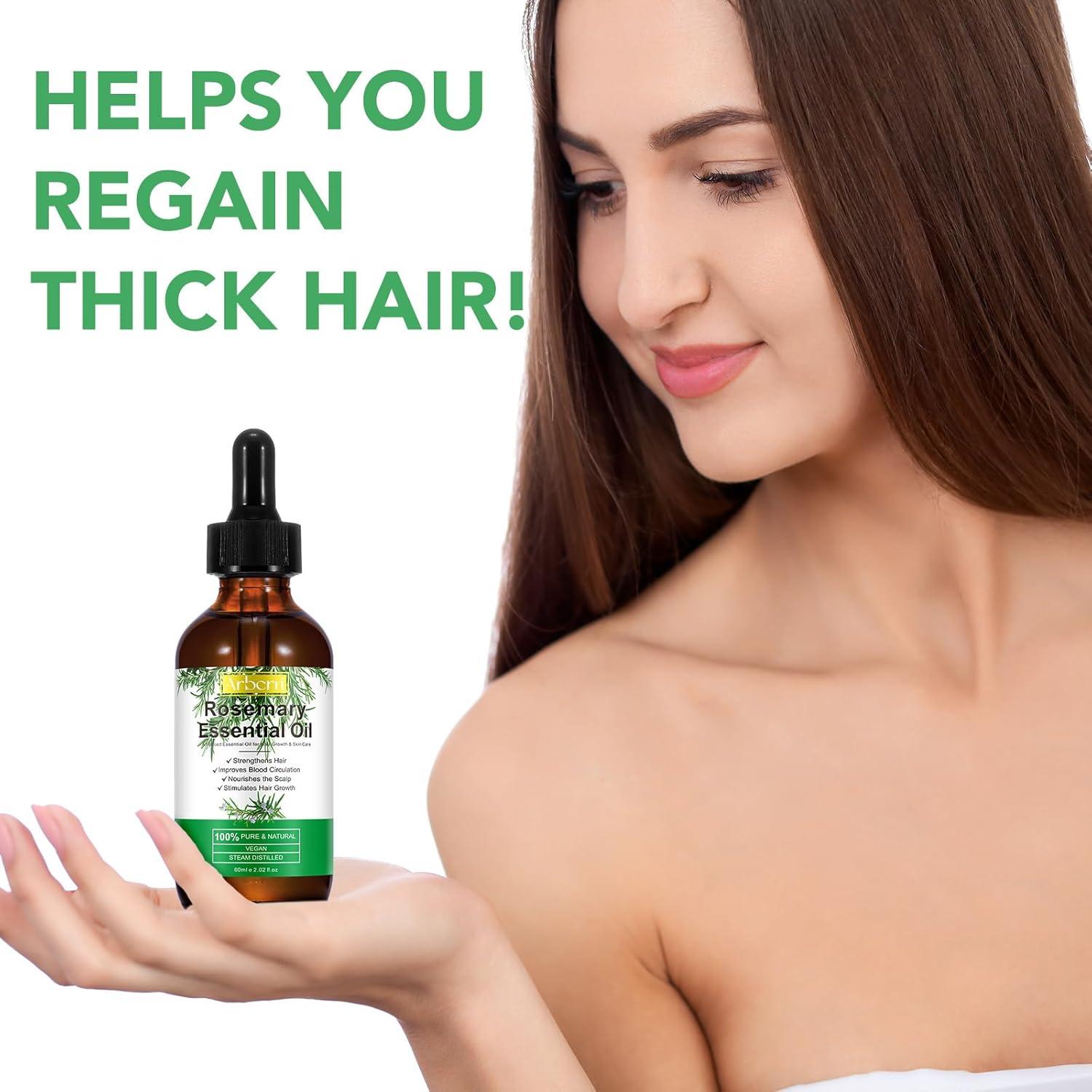 Aceite de Romero Orgánico 100% Puro - 30 ml x 2 para Cabello