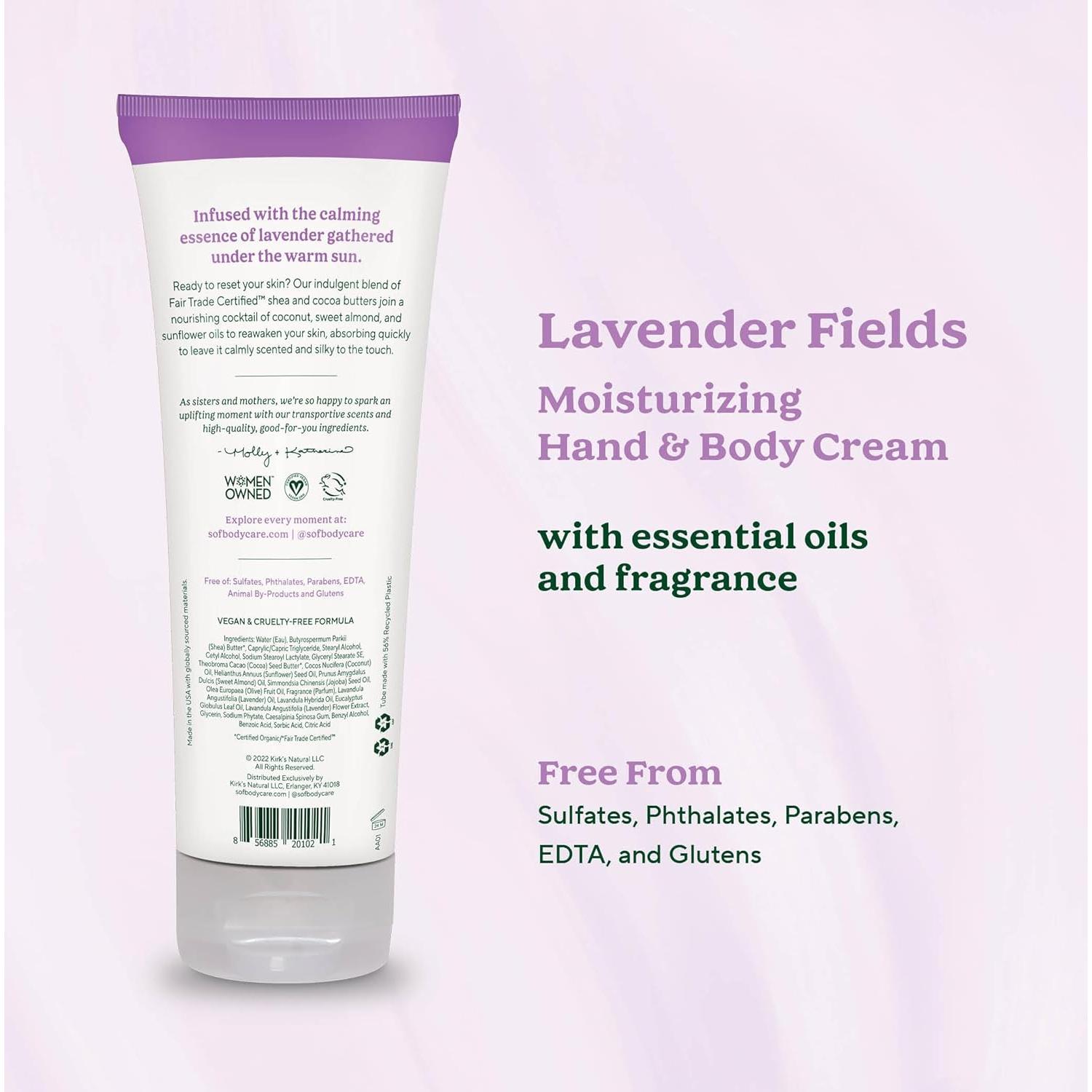 Crema Hidratante para Manos y Cuerpo SoF 236.6 ml - Lavanda