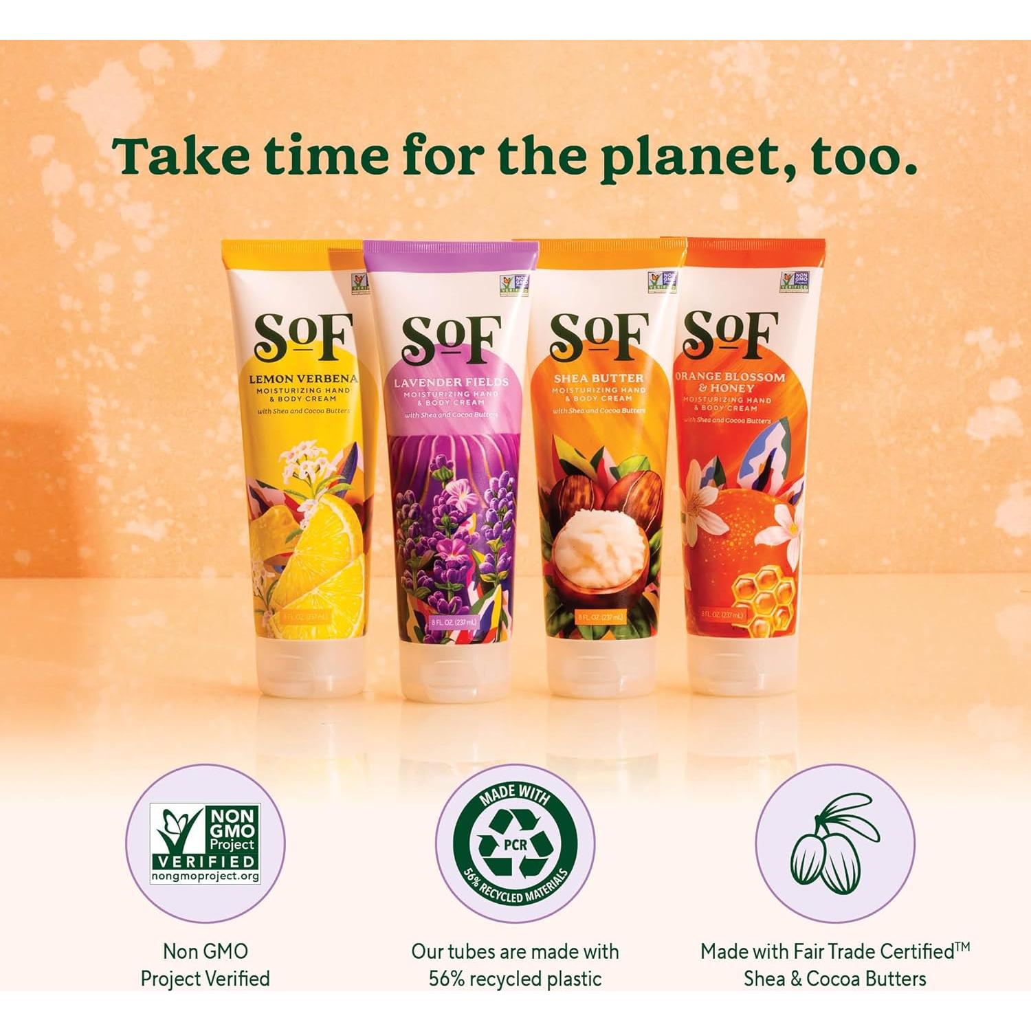 Crema Hidratante para Manos y Cuerpo SoF 236.6 ml - Lavanda