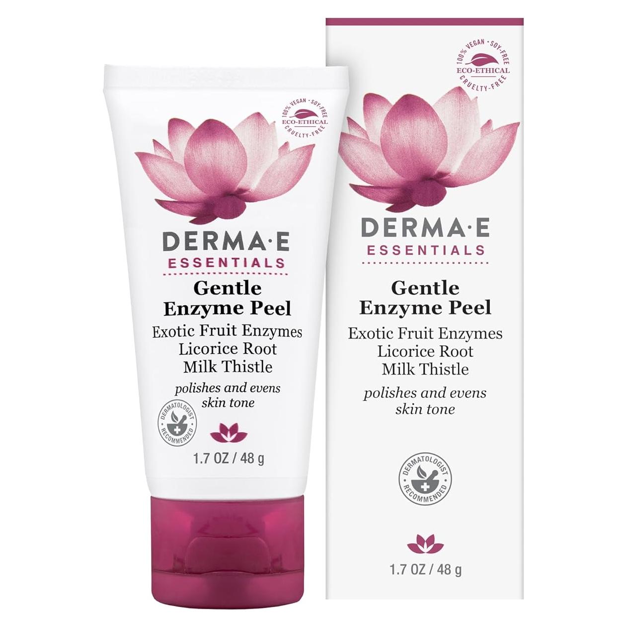 Peeling Facial Enzimático Suave DERMA E 48.2 g - Ilumina y Renueva