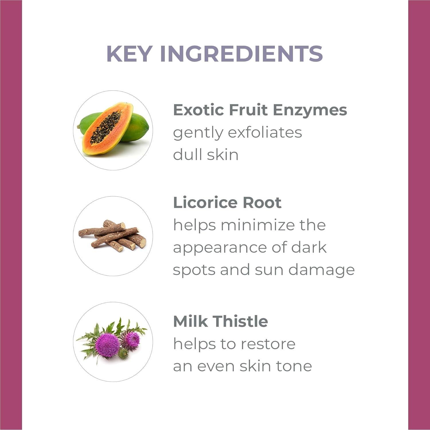 Peeling Facial Enzimático Suave DERMA E 48.2 g - Ilumina y Renueva