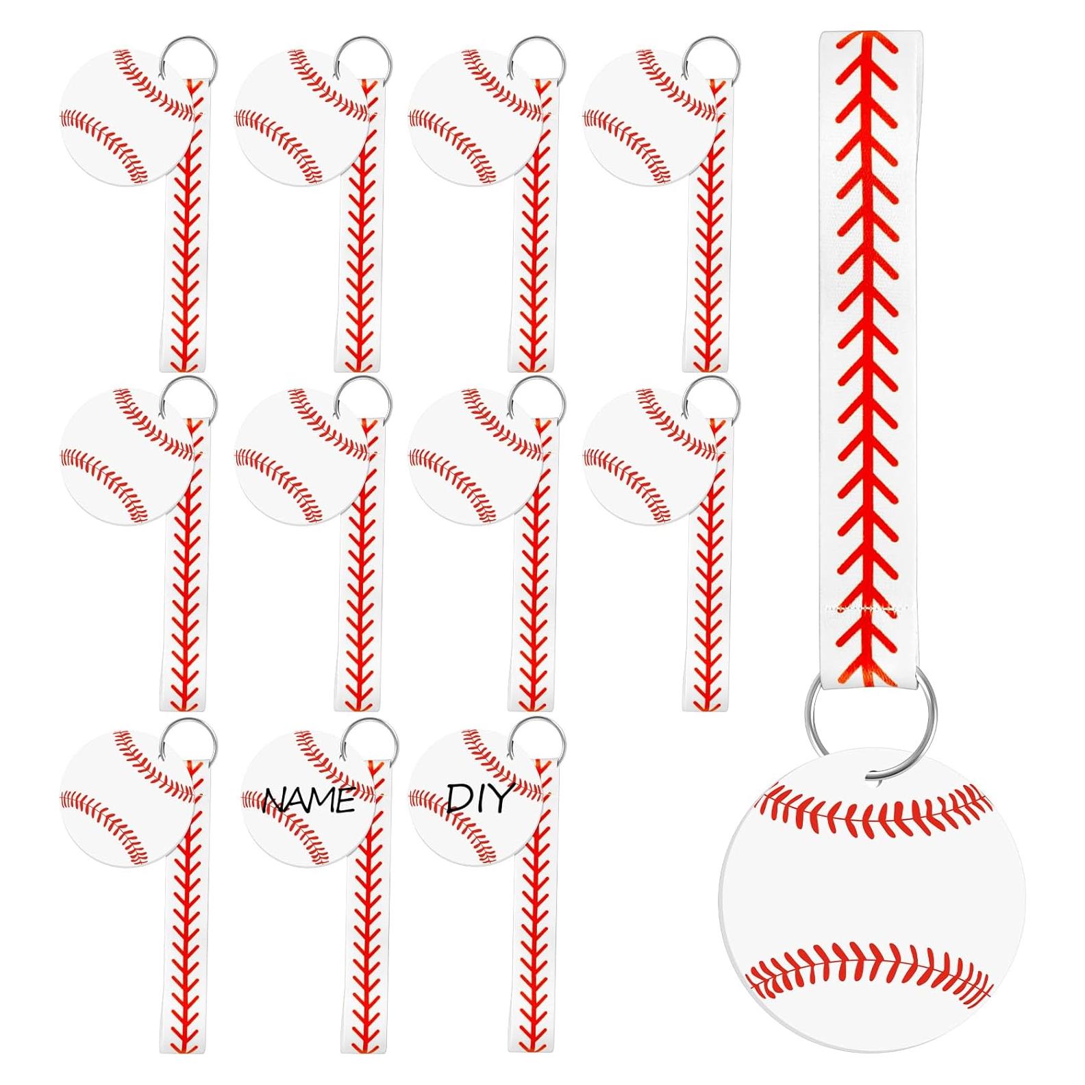 Eyourlife 12 Pcs Llavero de Cinta de Béisbol 13.97 cm