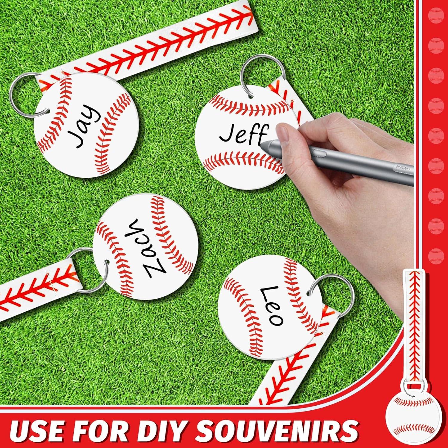 Eyourlife 12 Pcs Llavero de Cinta de Béisbol 13.97 cm