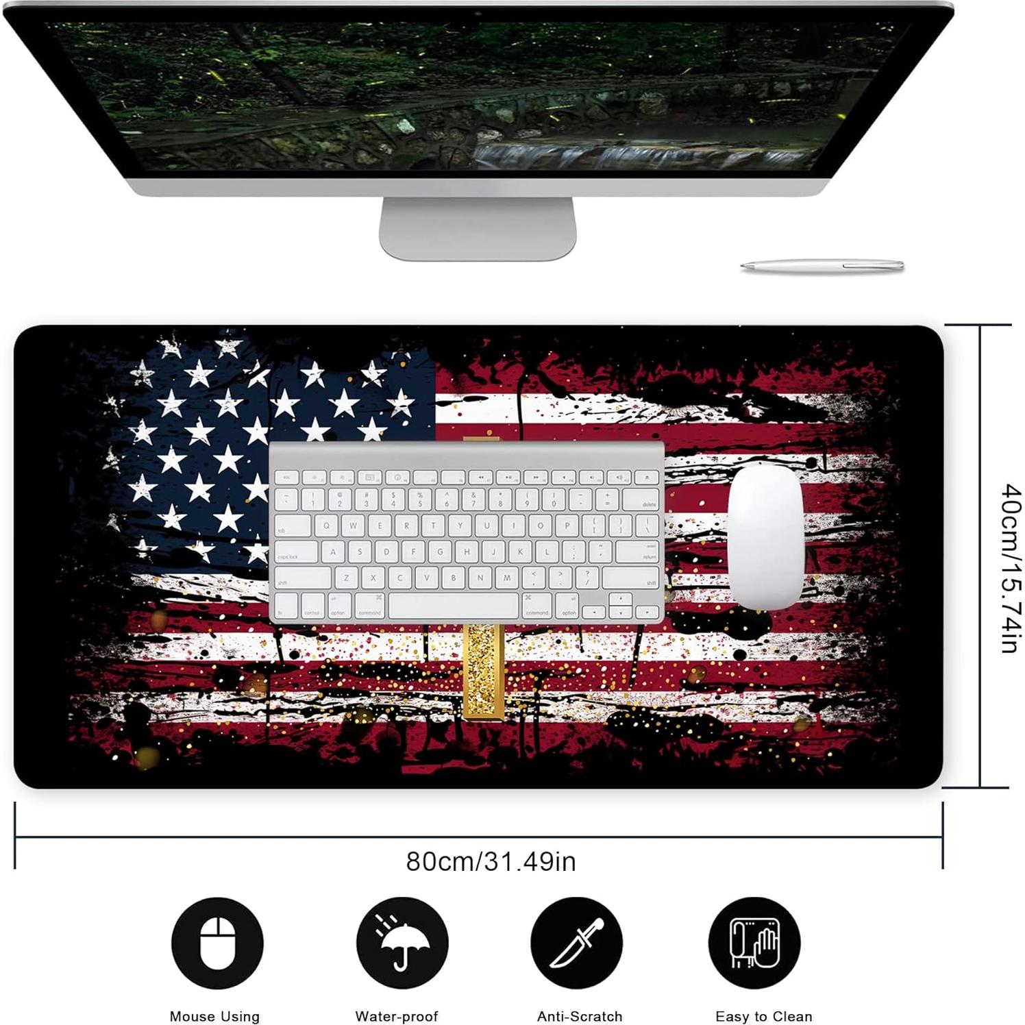 Alfombrilla de Escritorio AOWULA 80x40 cm Antideslizante