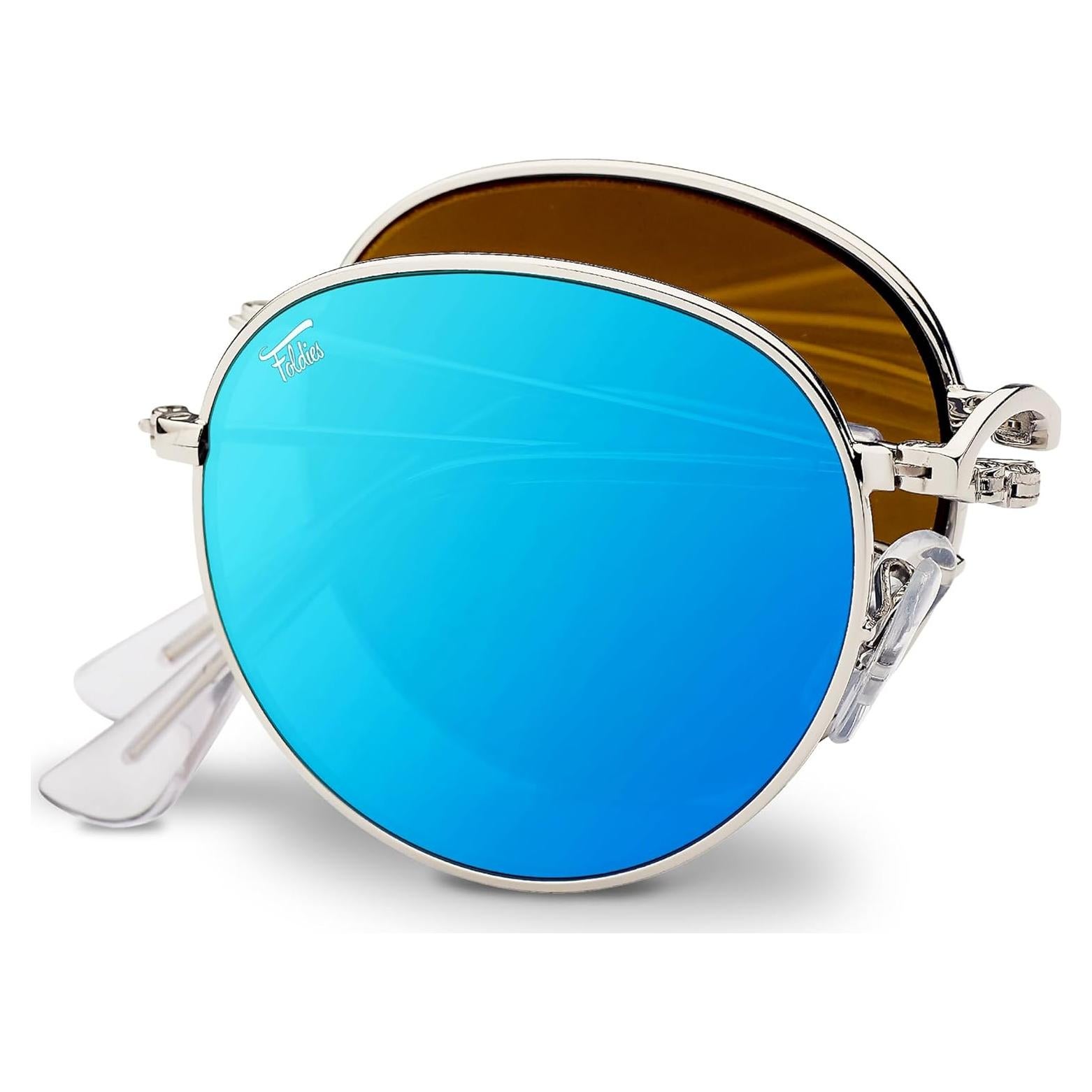 Gafas de sol plegables HepTEK polarizadas UV400 plateadas