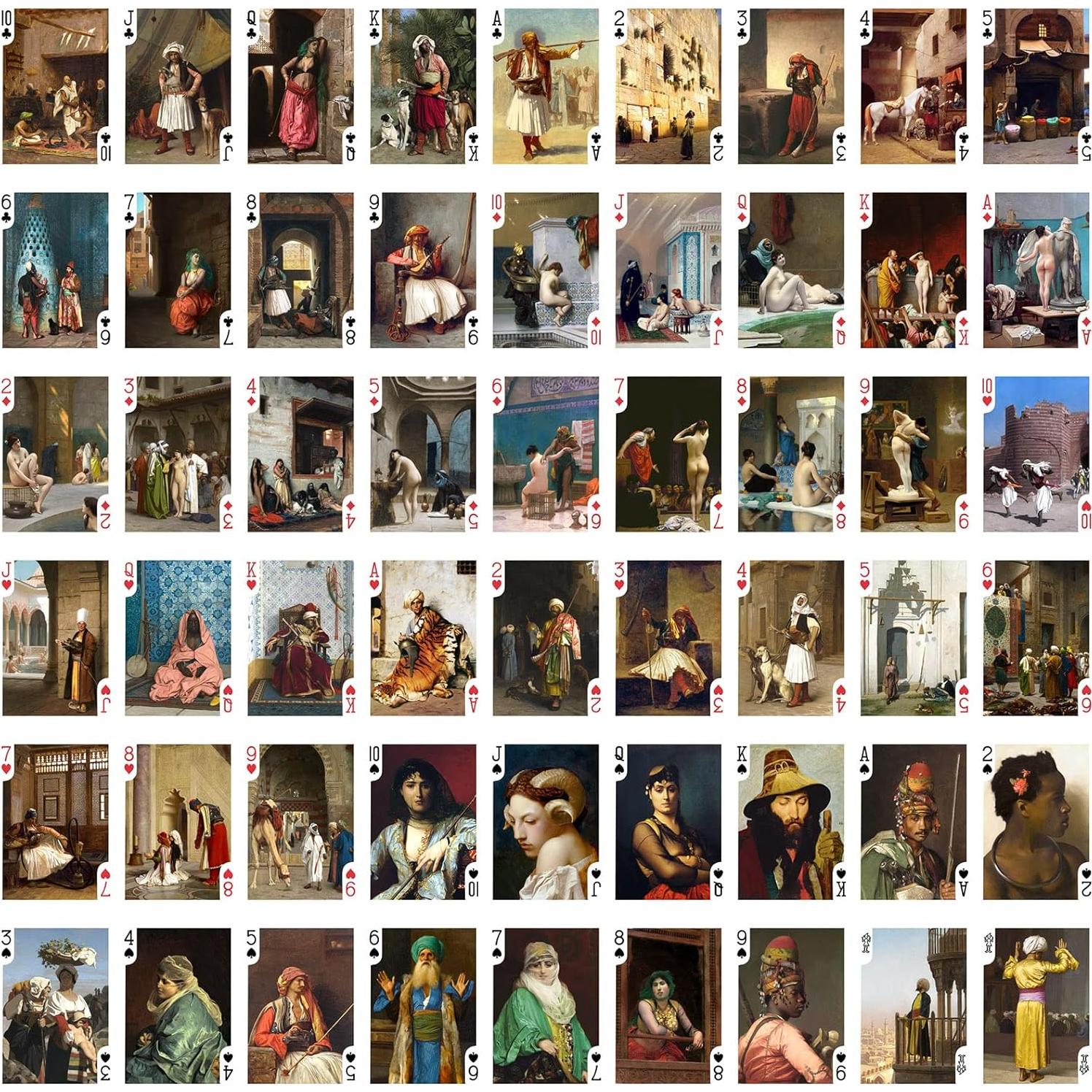 Baraja de Póker Antigua Árabe FlonzGift 54 Cartas Diferentes