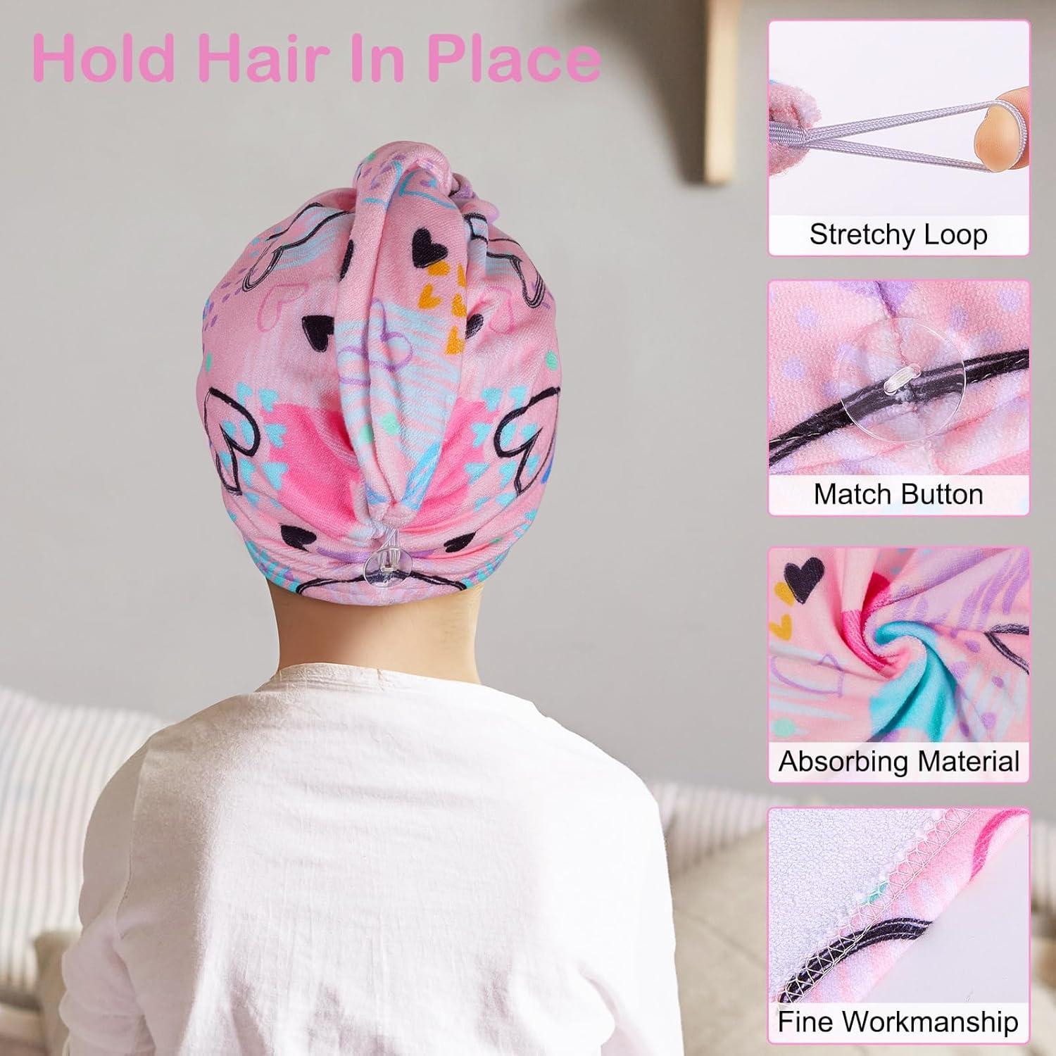 Toalla de Microfibra para Cabello Basumee 2 Piezas Azul