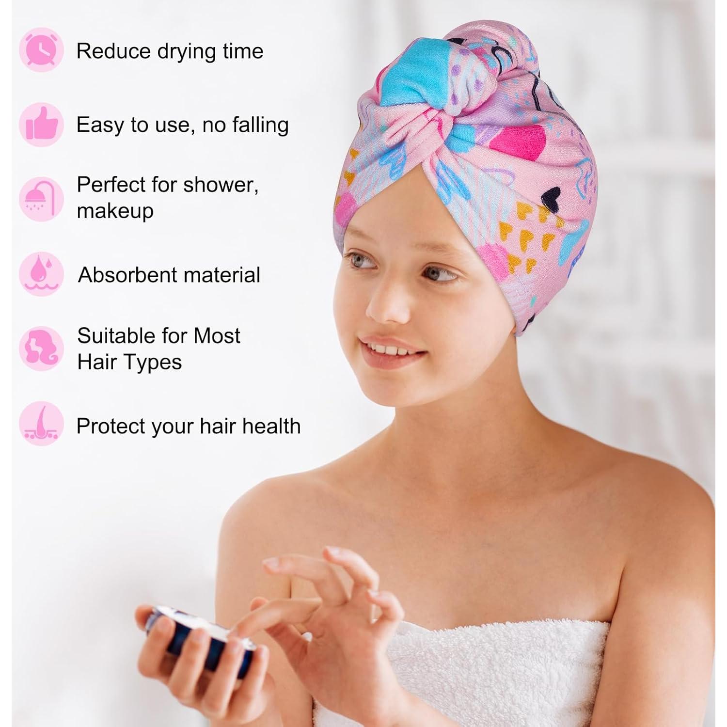 Toalla de Microfibra para Cabello Basumee 2 Piezas Azul