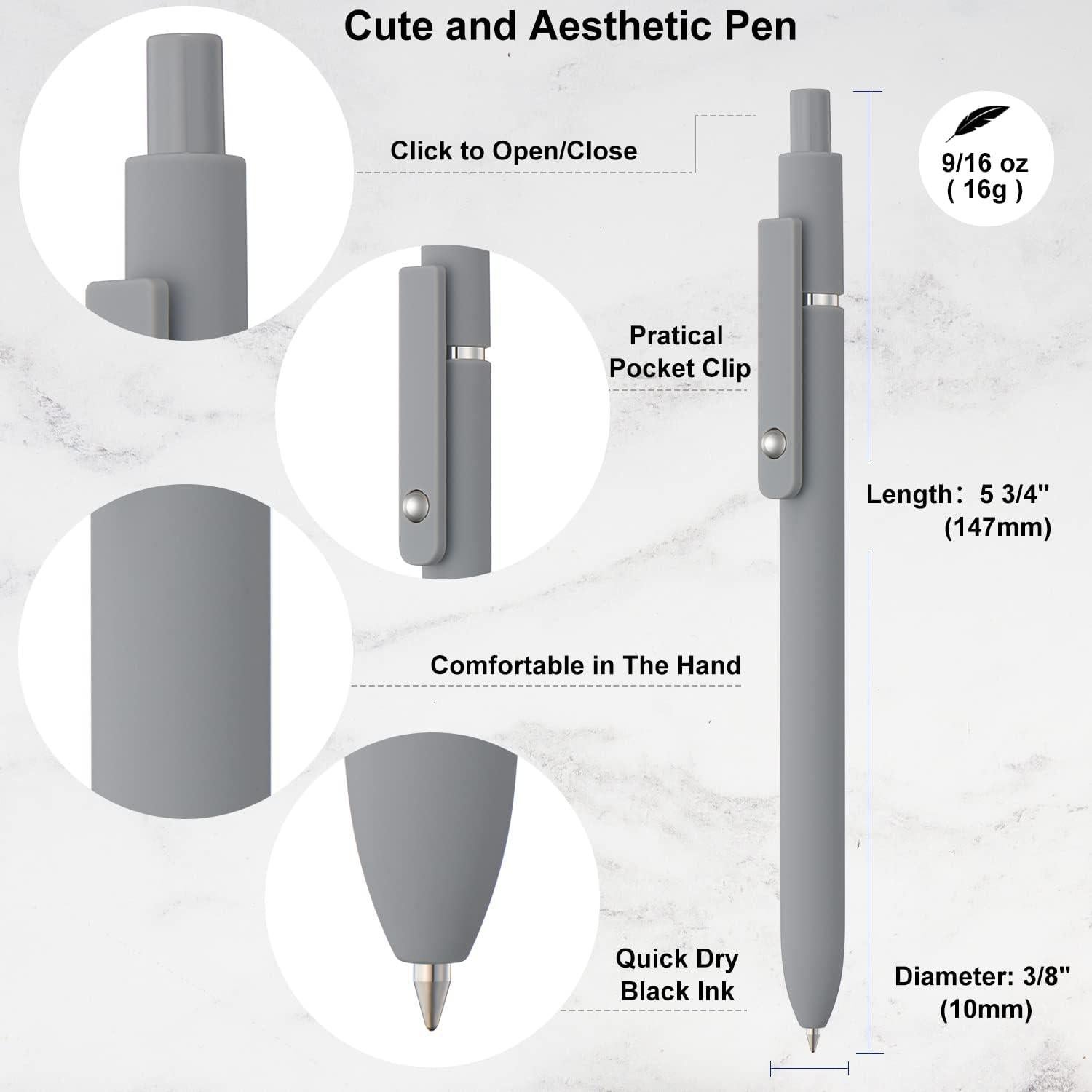 Bolígrafos de Gel LINFANC 12 Piezas Punta Fina 0.5mm Tinta Negra