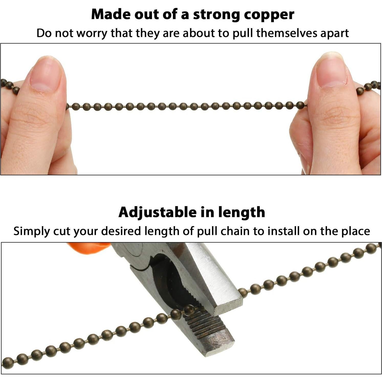 Extensores de Cadenas de Tirar de Madera Boao 8 Piezas 35 cm Negro