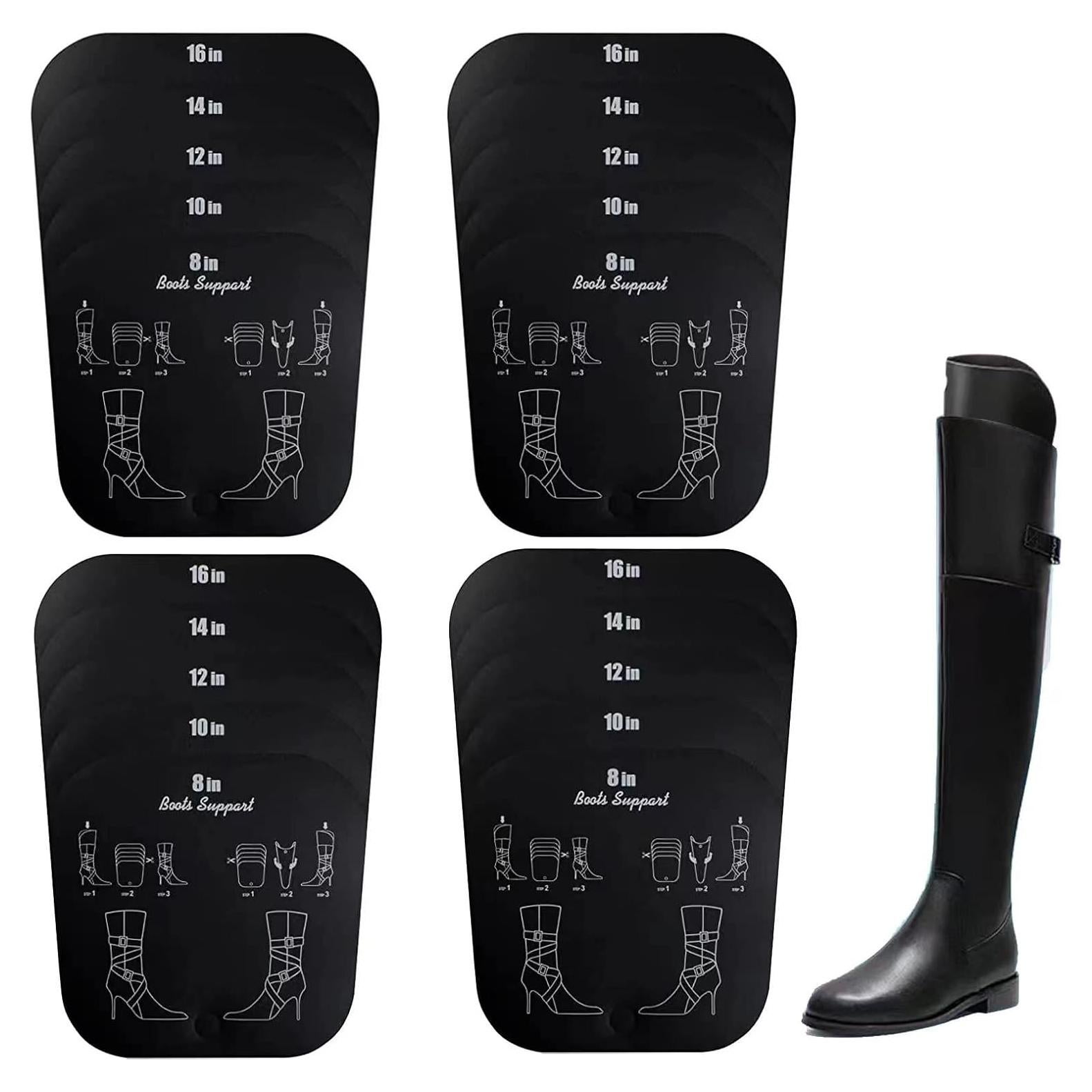 HILLHOME Soportes para Botas Altas 2 Pares Negro 20-40 cm