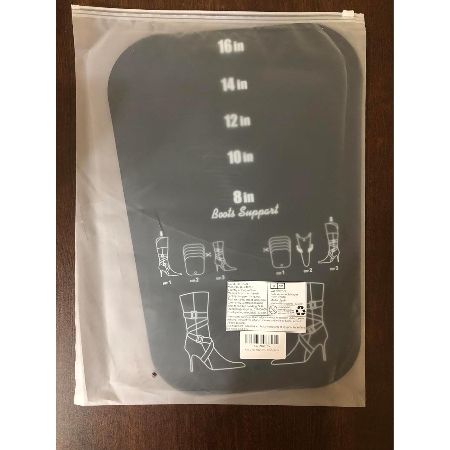 HILLHOME Soportes para Botas Altas 2 Pares Negro 20-40 cm