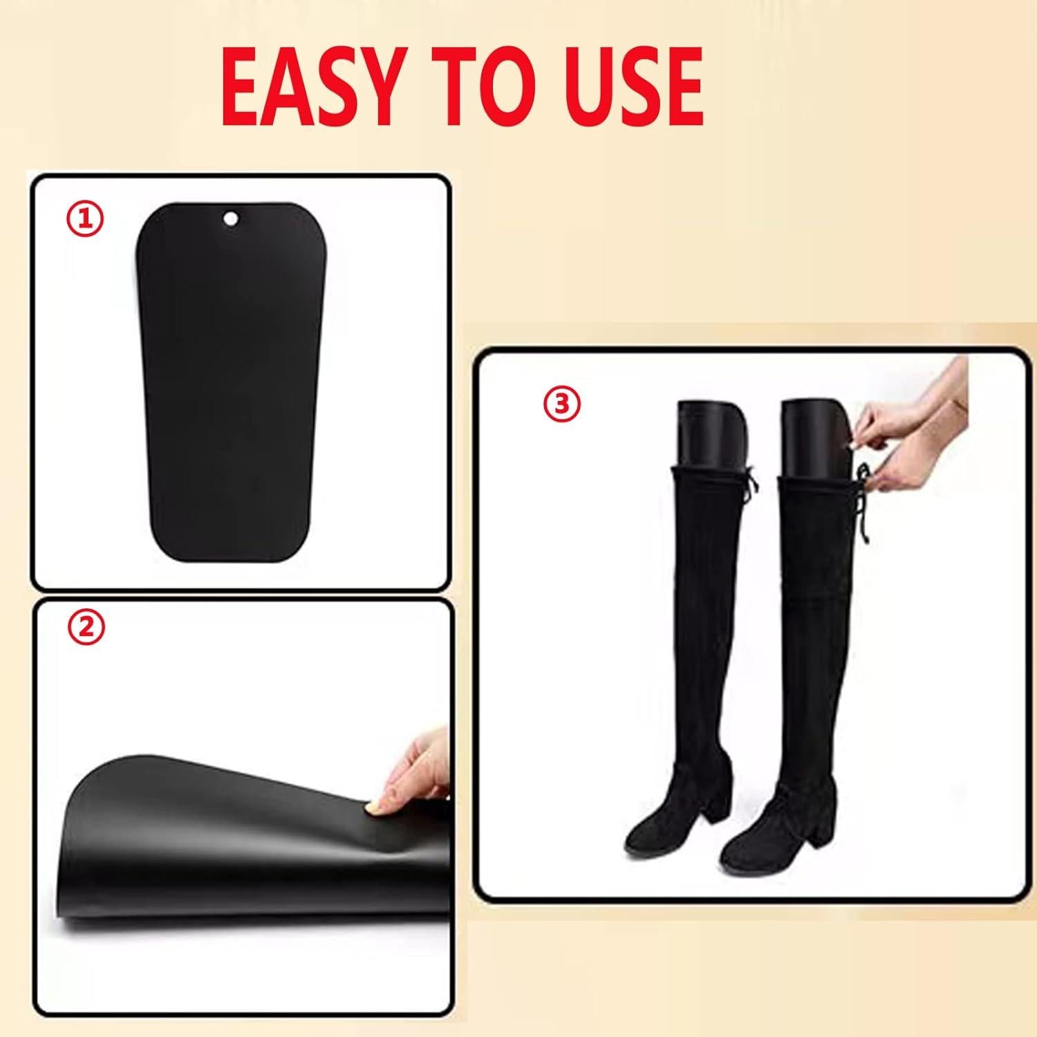 HILLHOME Soportes para Botas Altas 2 Pares Negro 20-40 cm