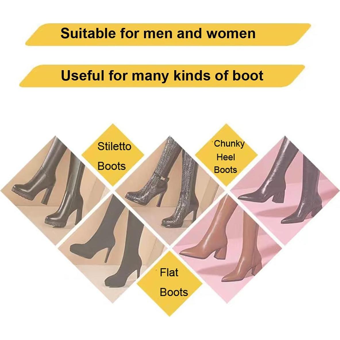 HILLHOME Soportes para Botas Altas 2 Pares Negro 20-40 cm