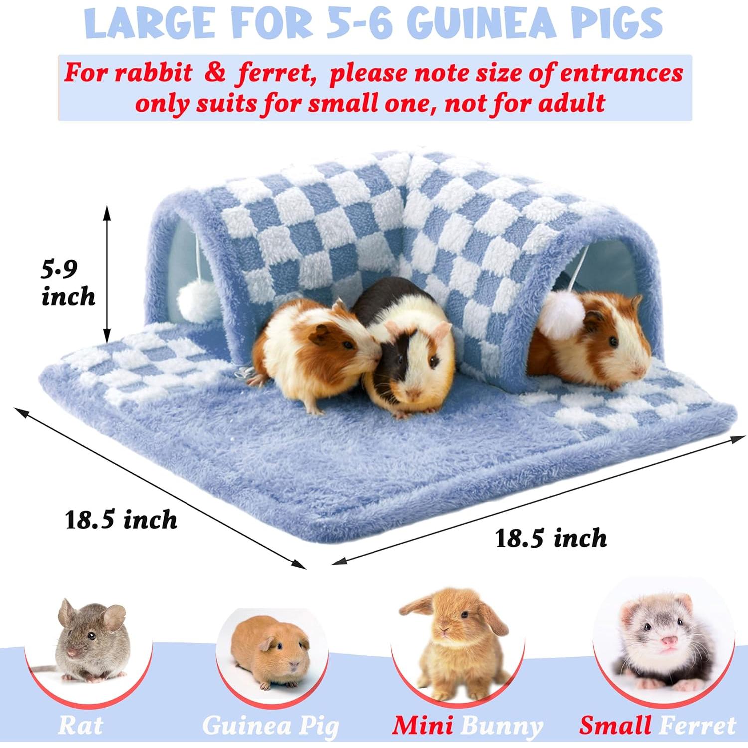 Túnel de Escondite para Cobayas Jevnd - Azul, 47x15 cm