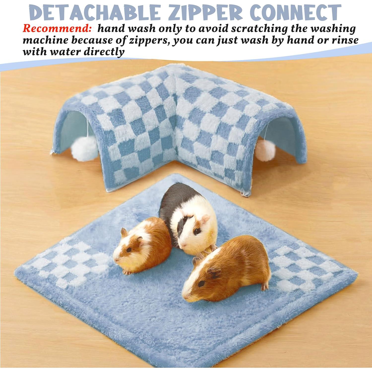 Túnel de Escondite para Cobayas Jevnd - Azul, 47x15 cm