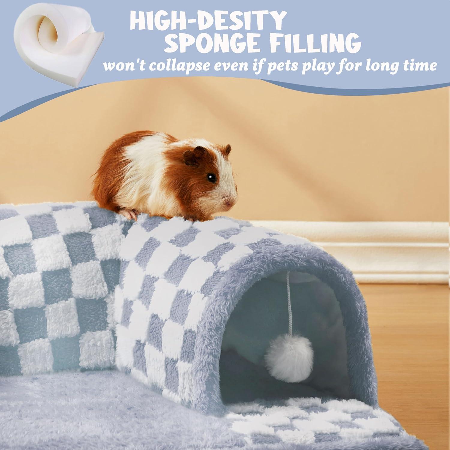 Túnel de Escondite para Cobayas Jevnd - Azul, 47x15 cm