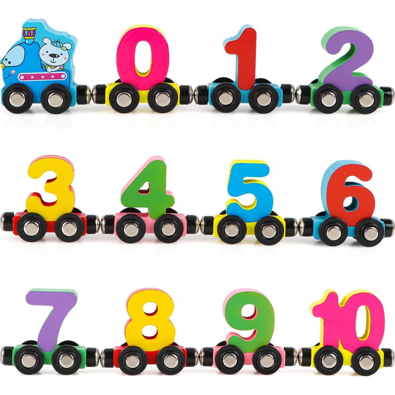 Juego de Tren Magnético de Números Wondertoys - 12 PCS